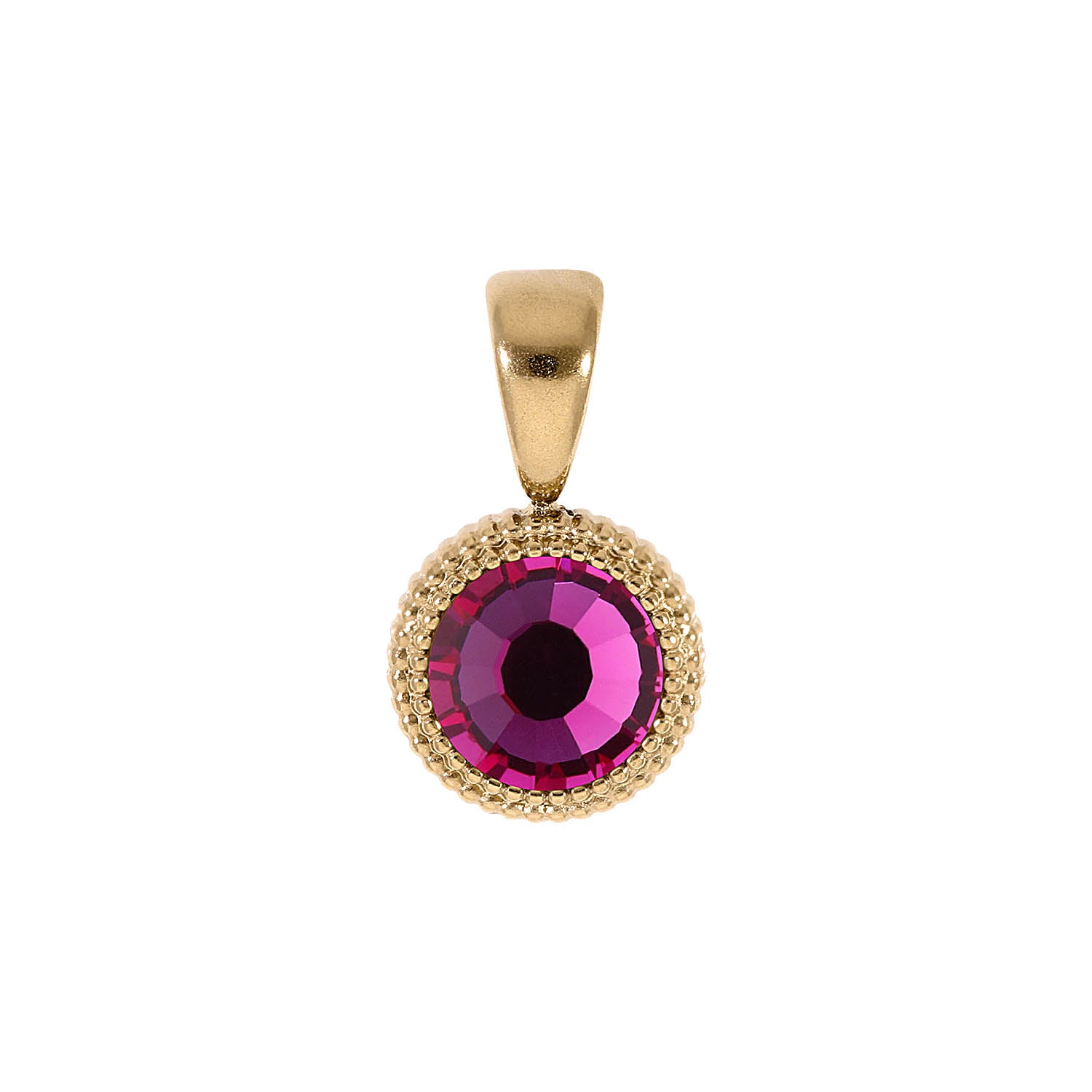 Fabero Flat Anhänger 10 mm - Gold fuchsia