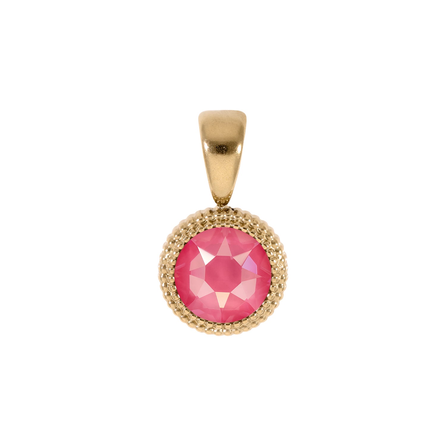 Fabero Flat Anhänger 10 mm - Gold Crystal Dahlia Ignite