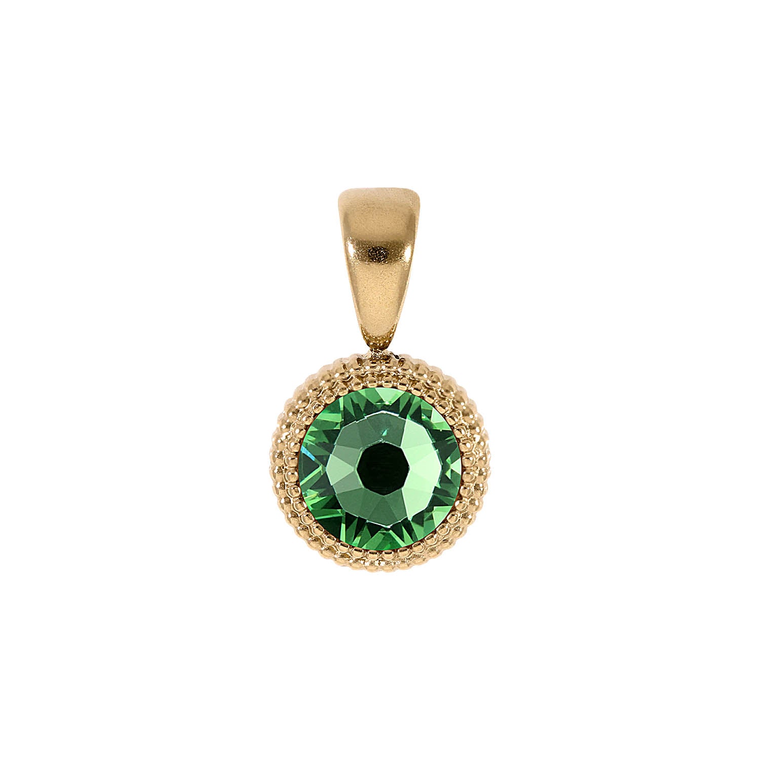 Fabero Flat Anhänger 10 mm - Gold peridot