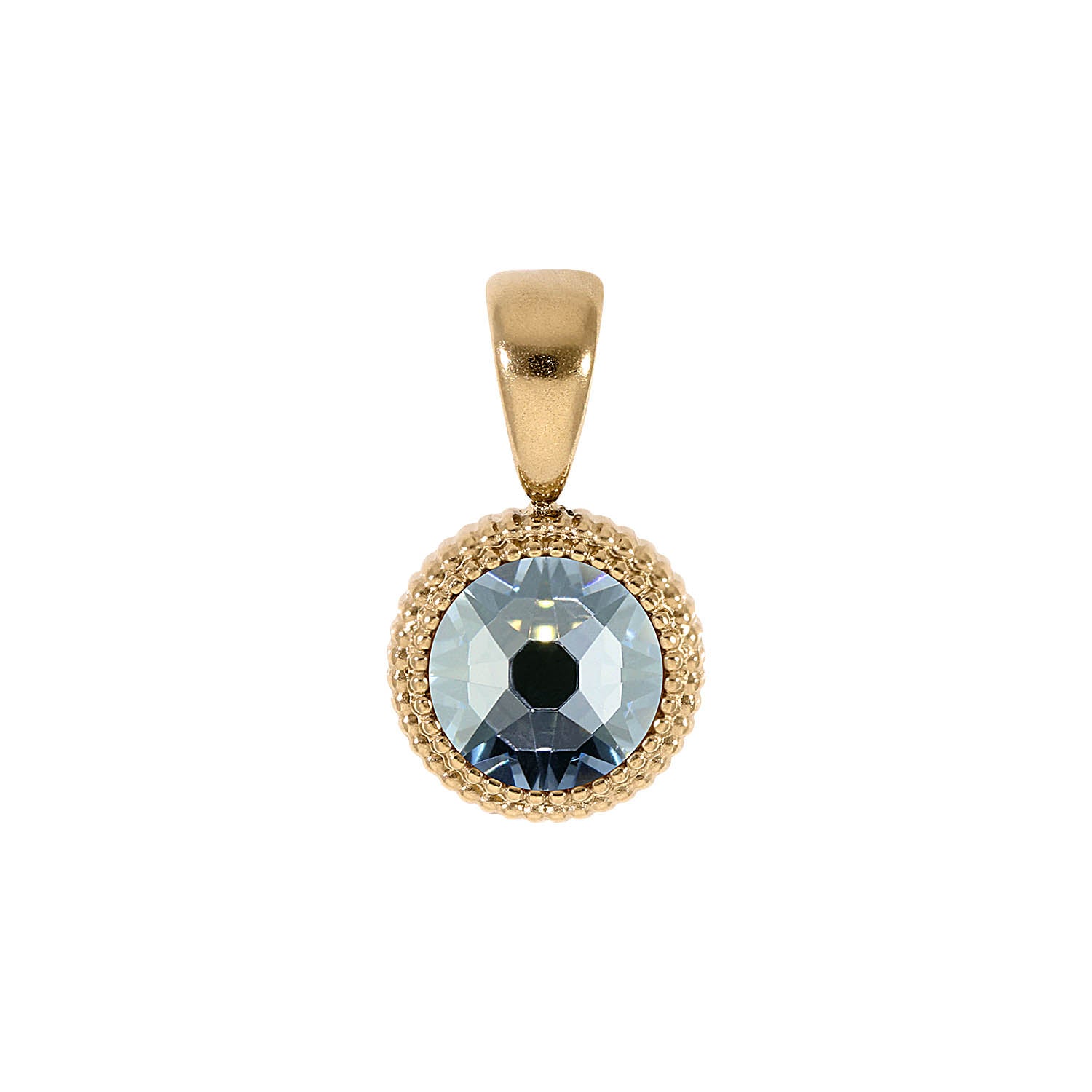 Fabero Flat Anhänger 10 mm - Gold blue shade