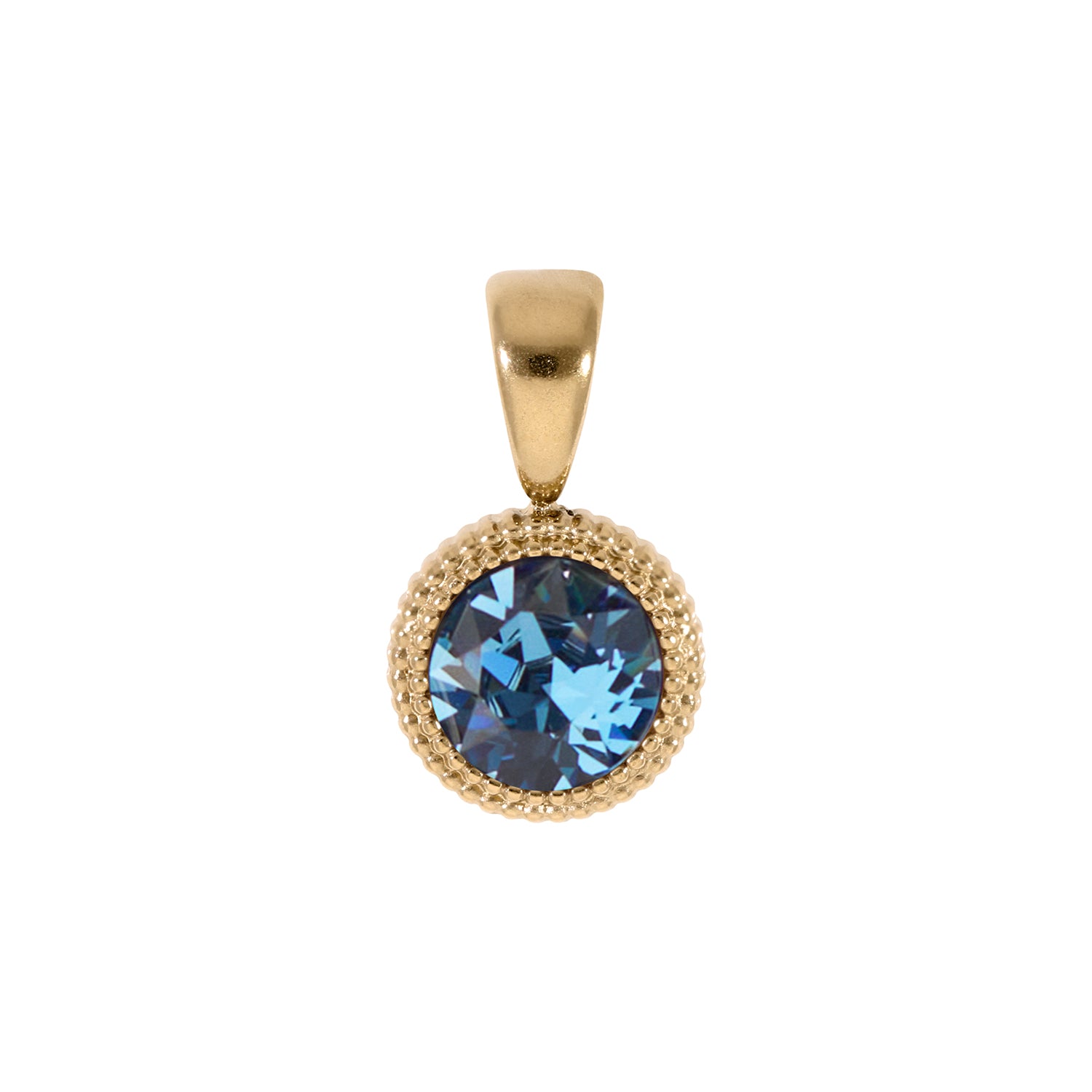 Fabero Flat Anhänger 10 mm - Gold Denim Blue