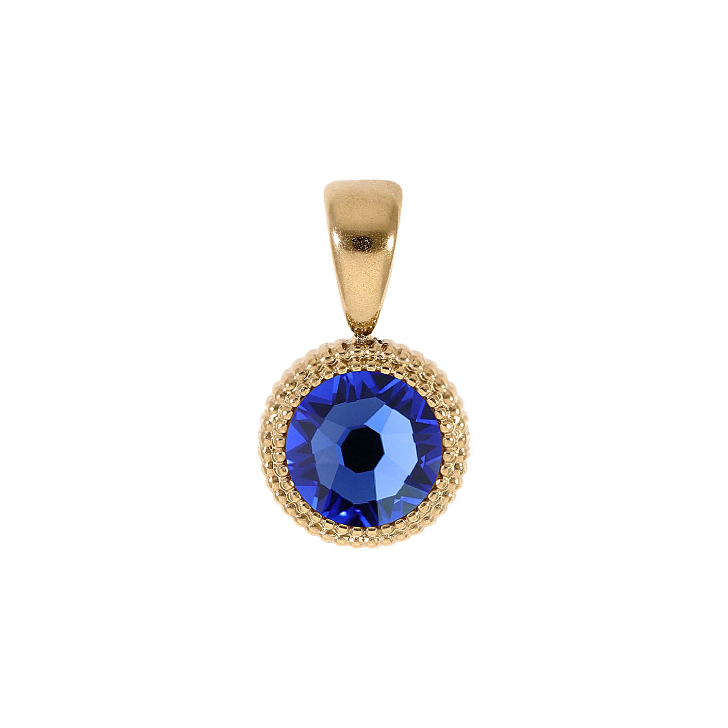 Fabero Flat Anhänger 10 mm - Gold sapphire