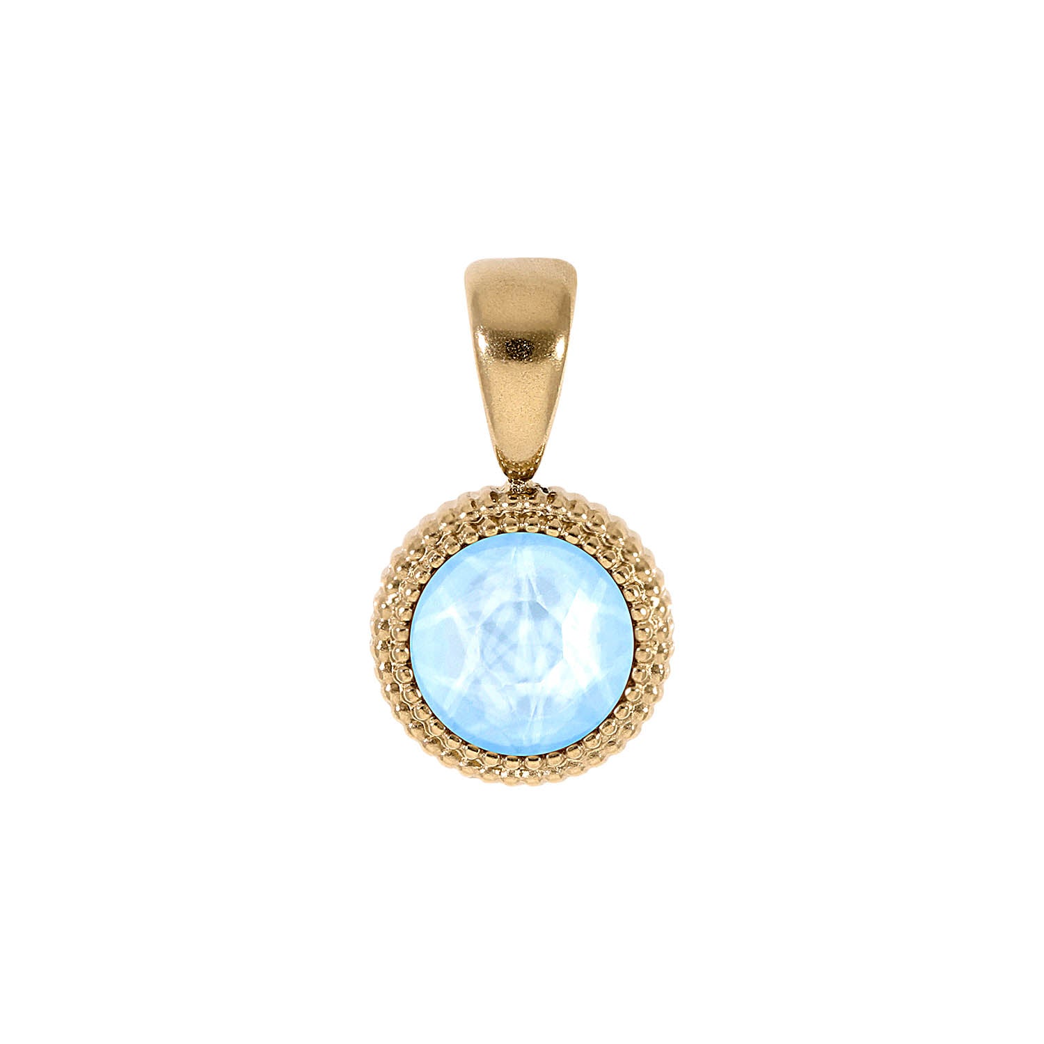 Fabero Flat Anhänger 10 mm - Gold crystal sky ignite