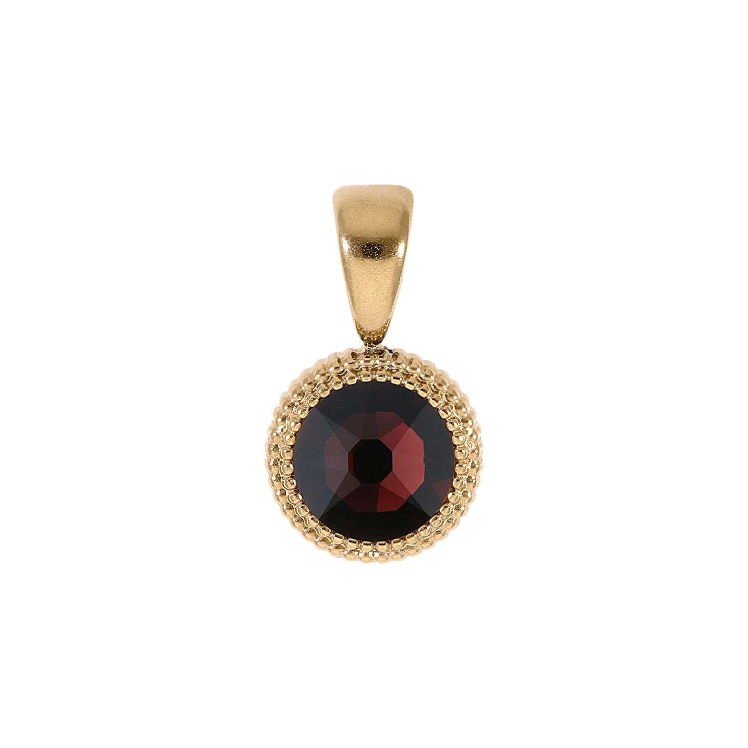 Fabero Flat Anhänger 10 mm - Gold Burgundy
