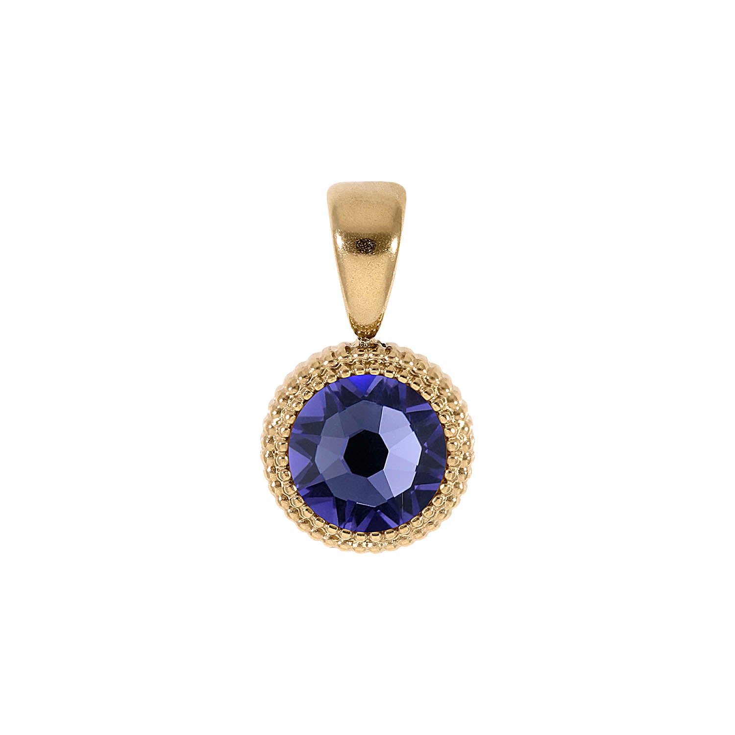 Fabero Flat Anhänger 10 mm - Gold tanzanite