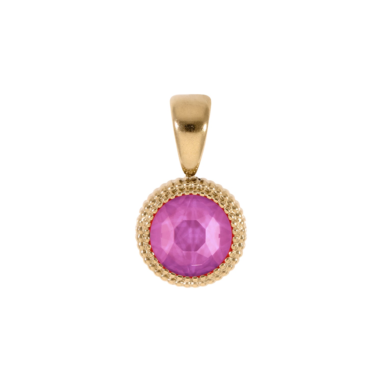 Fabero Flat Anhänger 10 mm - Gold Crystal Orchid Ignite
