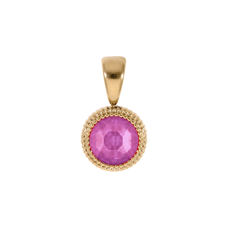 Fabero Flat Anhänger 10 mm - Gold Crystal Orchid Ignite