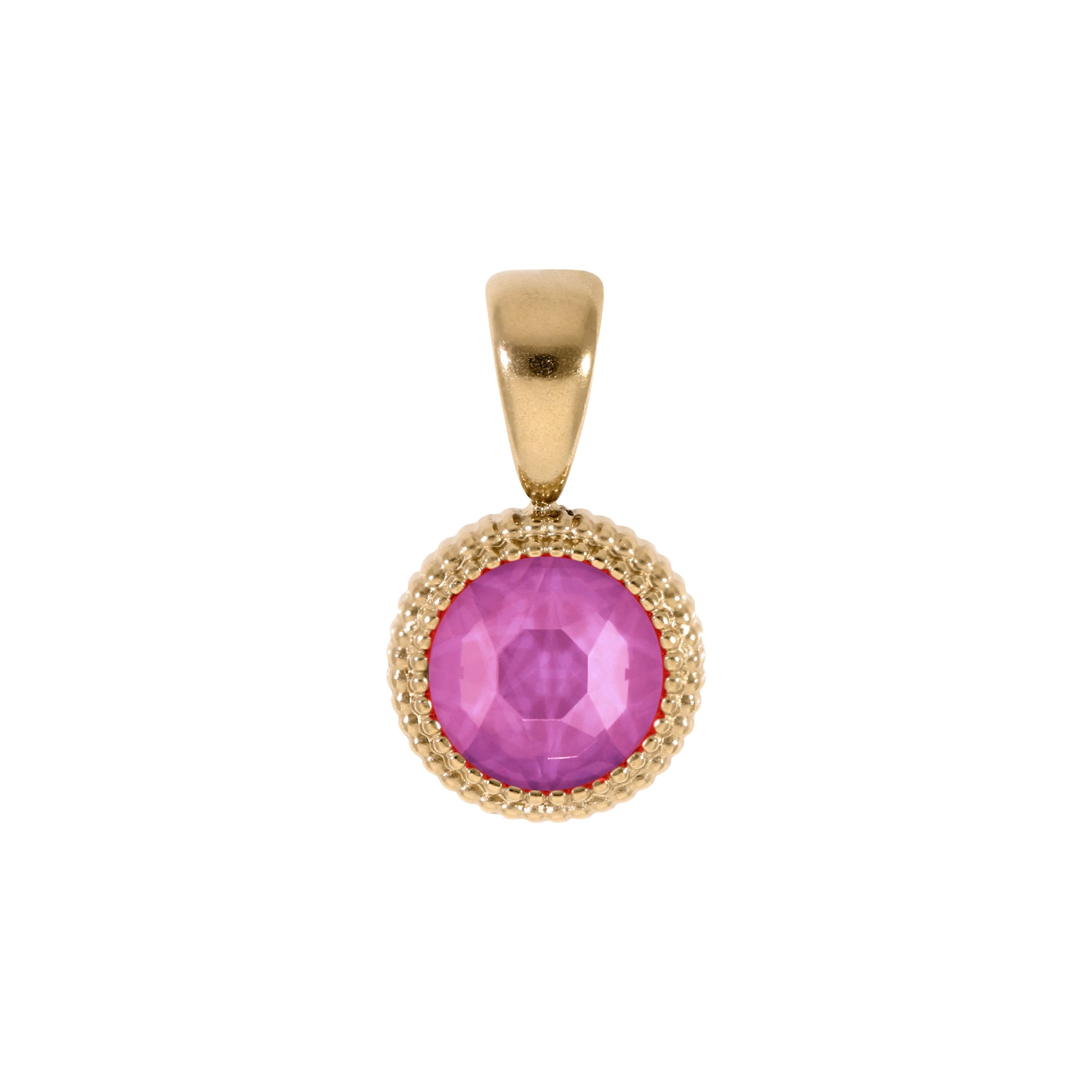 Fabero Flat Anhänger 10 mm - Gold Crystal Orchid Ignite
