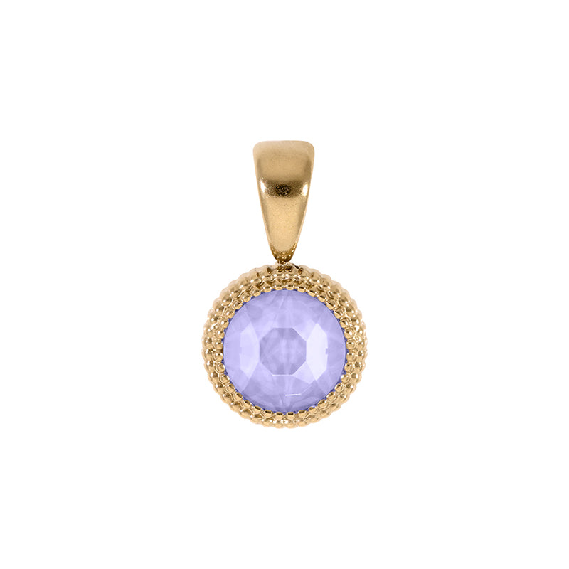 Fabero Flat Anhänger 10 mm - Gold Crystal Purple Ignite