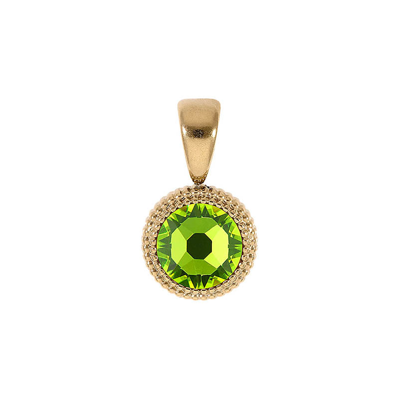 Fabero Flat Anhänger 10 mm - Gold Citrus Green