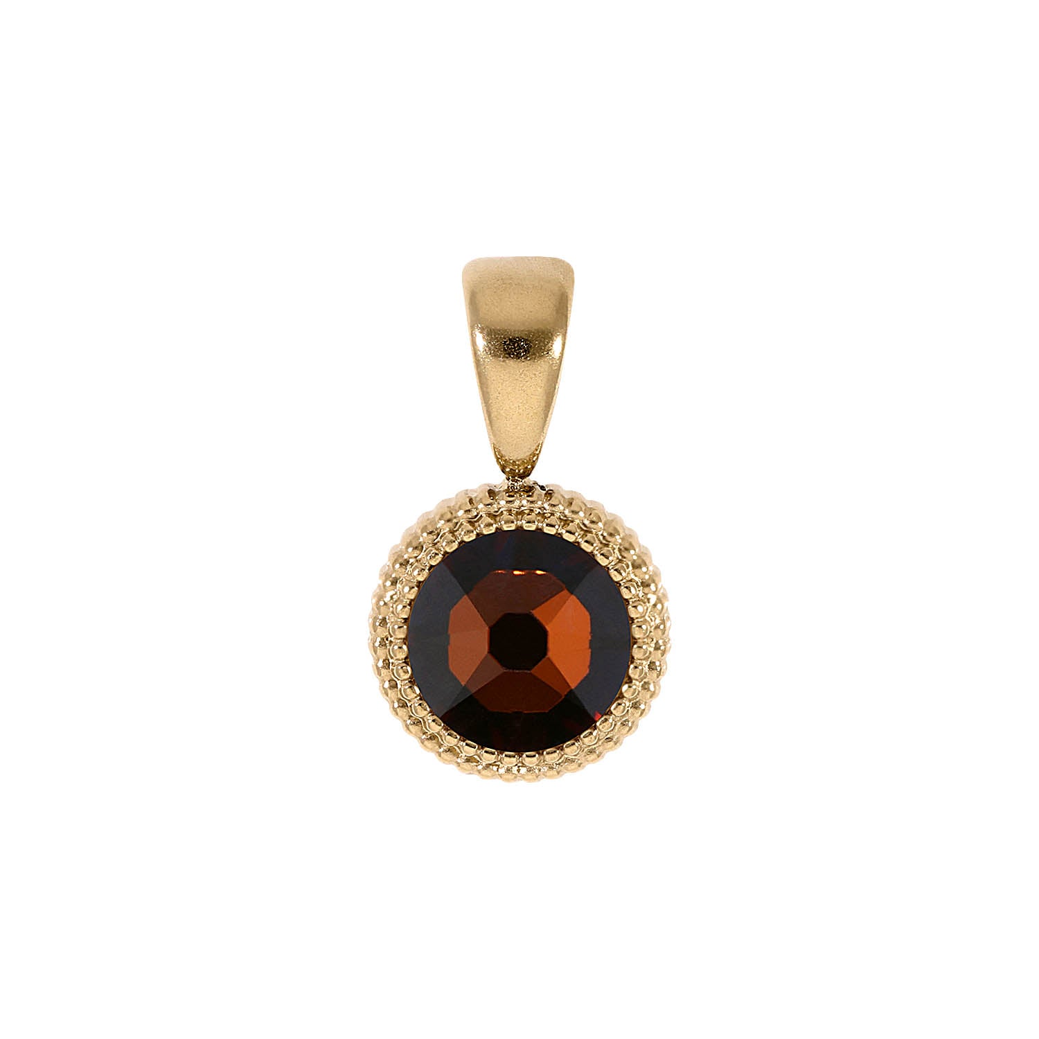 Fabero Flat Anhänger 10 mm - Gold smoked amber