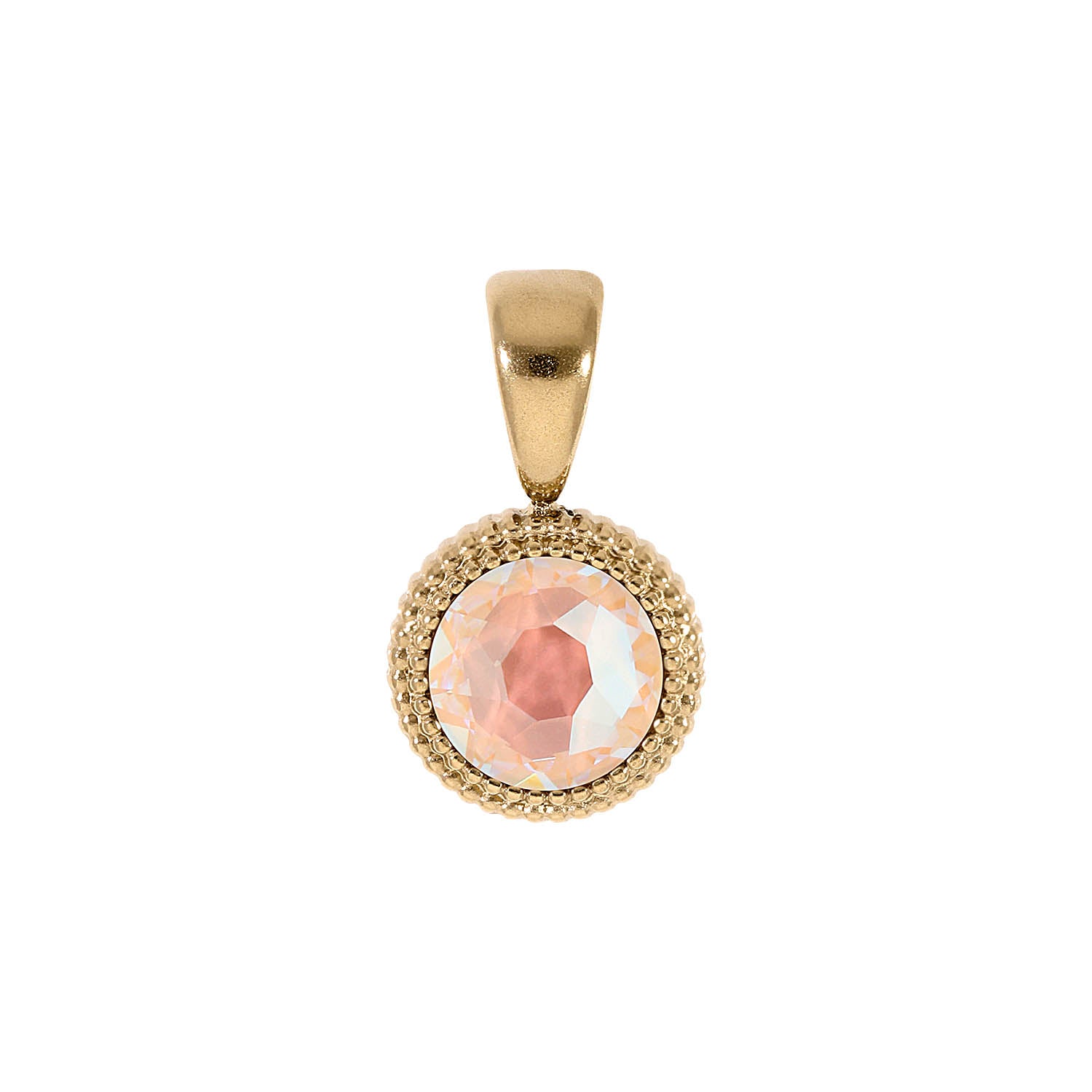 Fabero Flat Anhänger 10 mm - Gold ivory cream delite