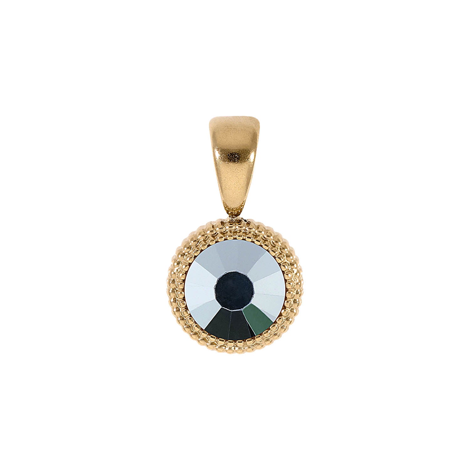 Fabero Flat Anhänger 10 mm - Gold crystal labrador