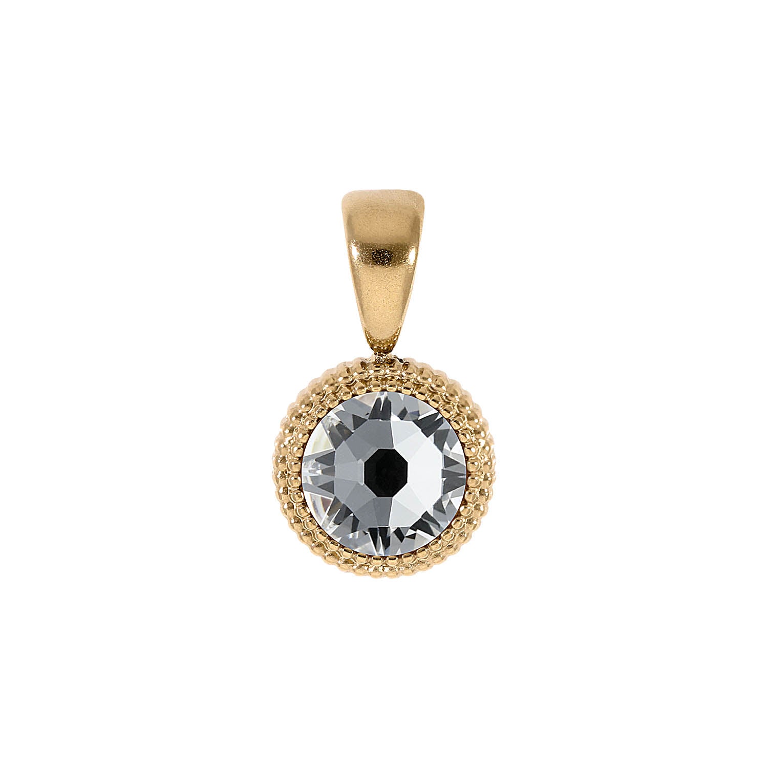 Fabero Flat Anhänger 10 mm - Gold crystal