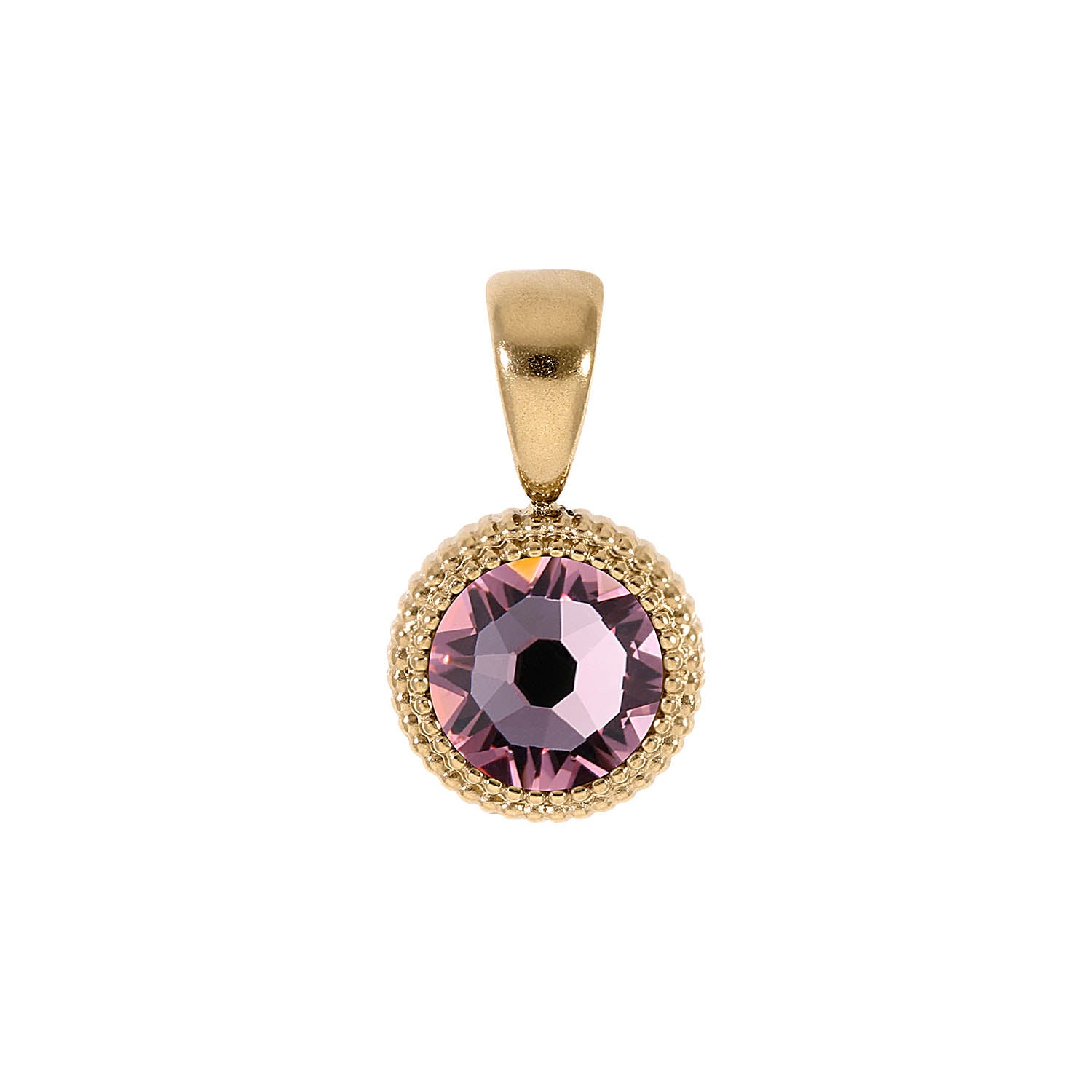 Fabero Flat Anhänger 10 mm - Gold Light Rose