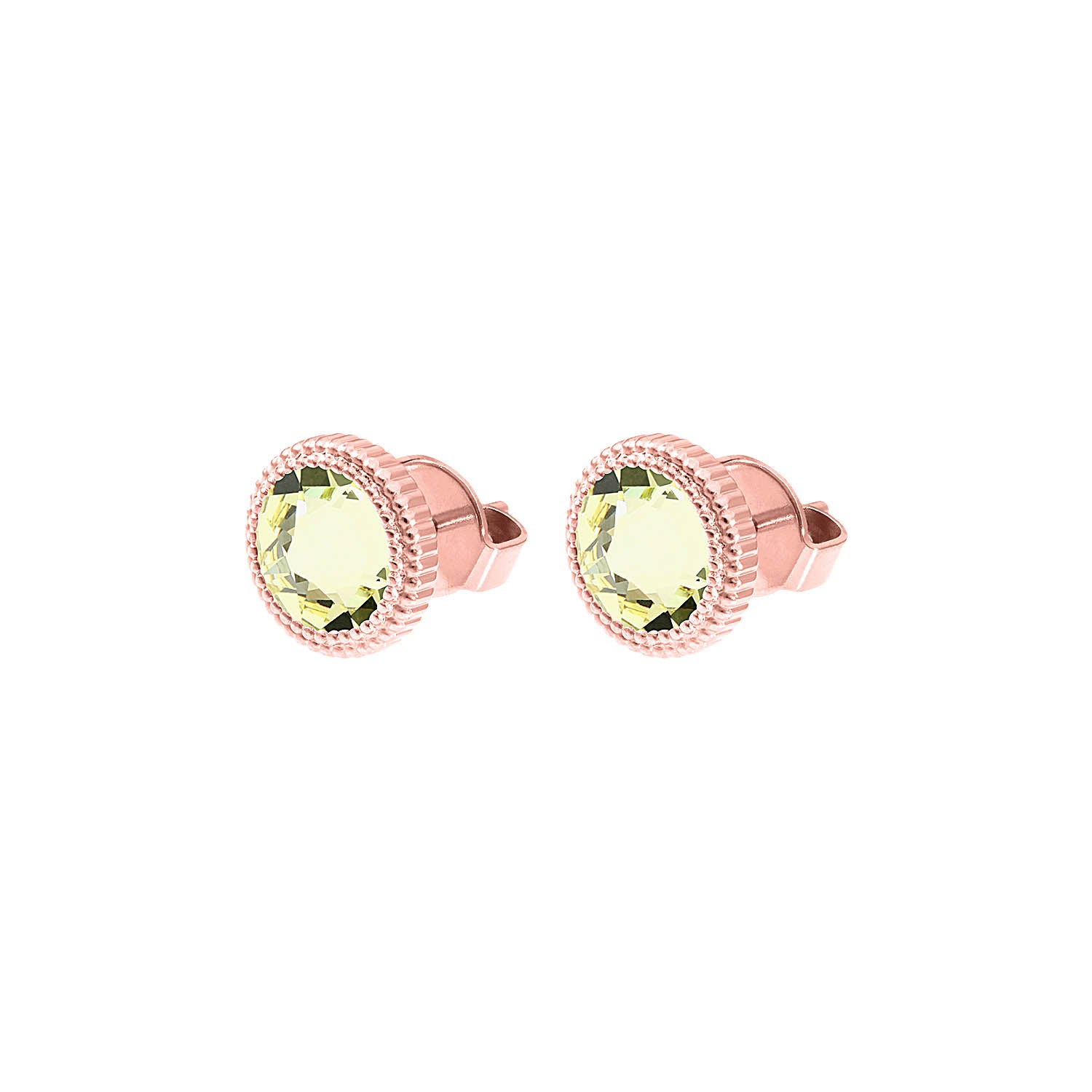 Fabero Flat Ohrstecker 10 mm - Roségold Jonquil