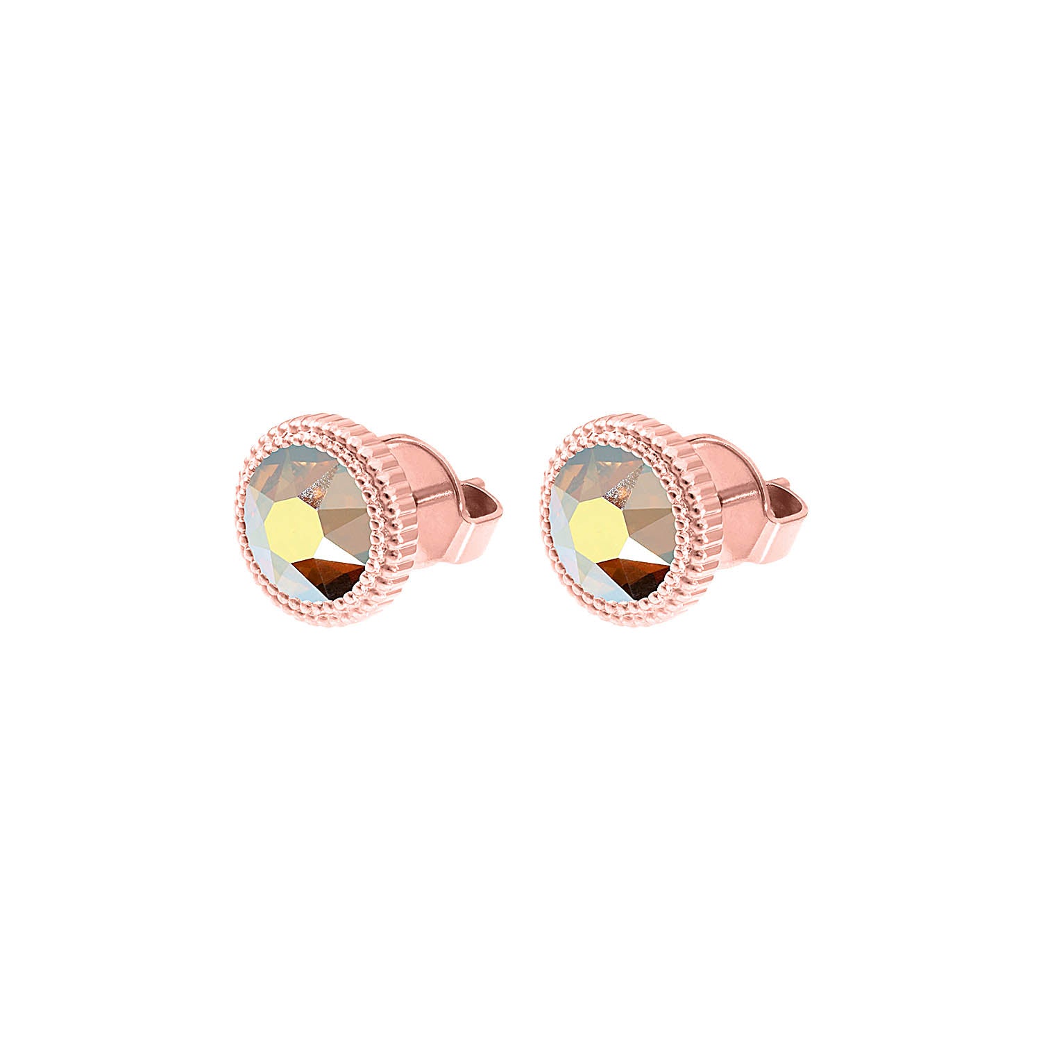 Fabero Flat Ohrstecker 10 mm - Roségold metallic sunshine