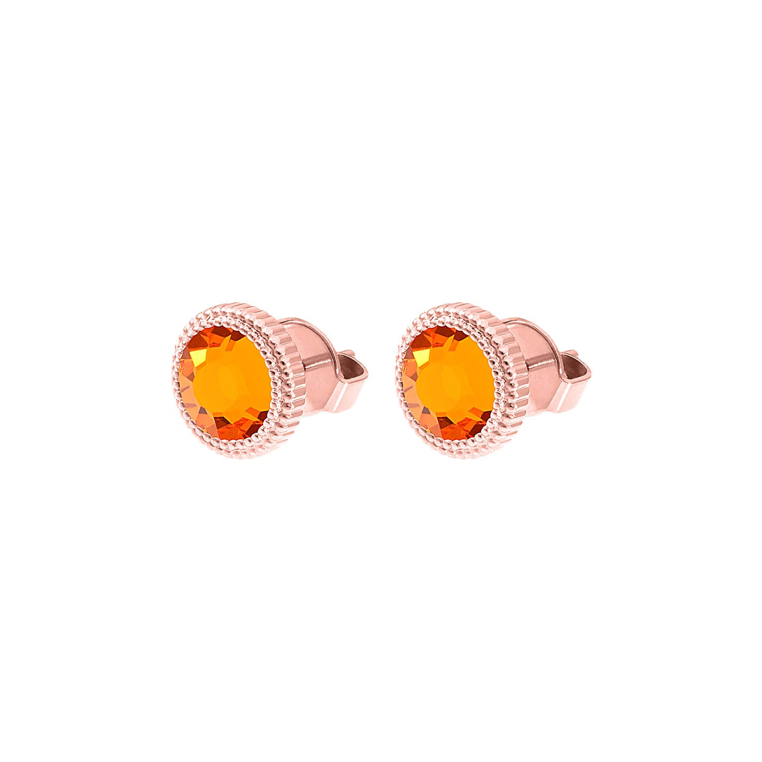 Fabero Flat Ohrstecker 10 mm - Roségold sun