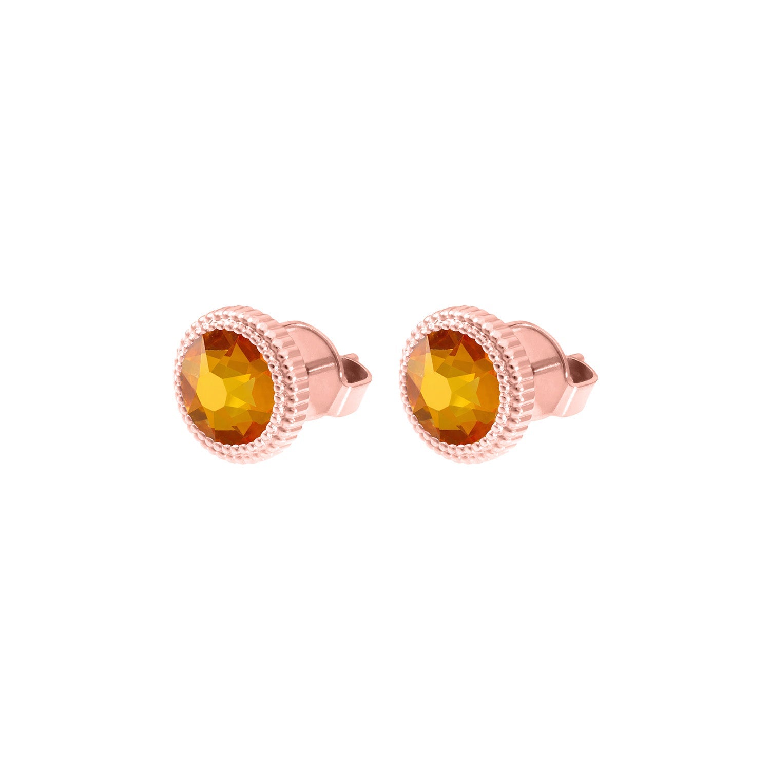 Fabero Flat Ohrstecker 10 mm - Roségold