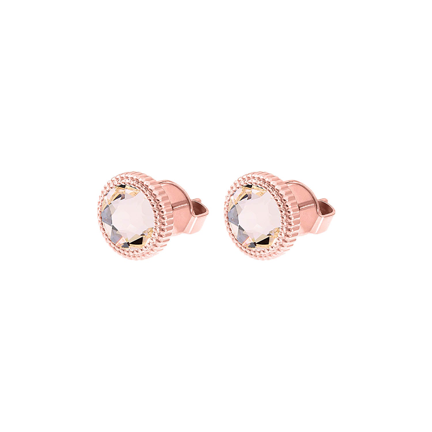 Fabero Flat Ohrstecker 10 mm - Roségold silk