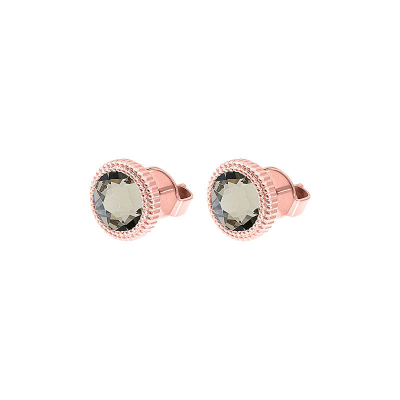 Fabero Flat Ohrstecker 10 mm - Roségold Greige