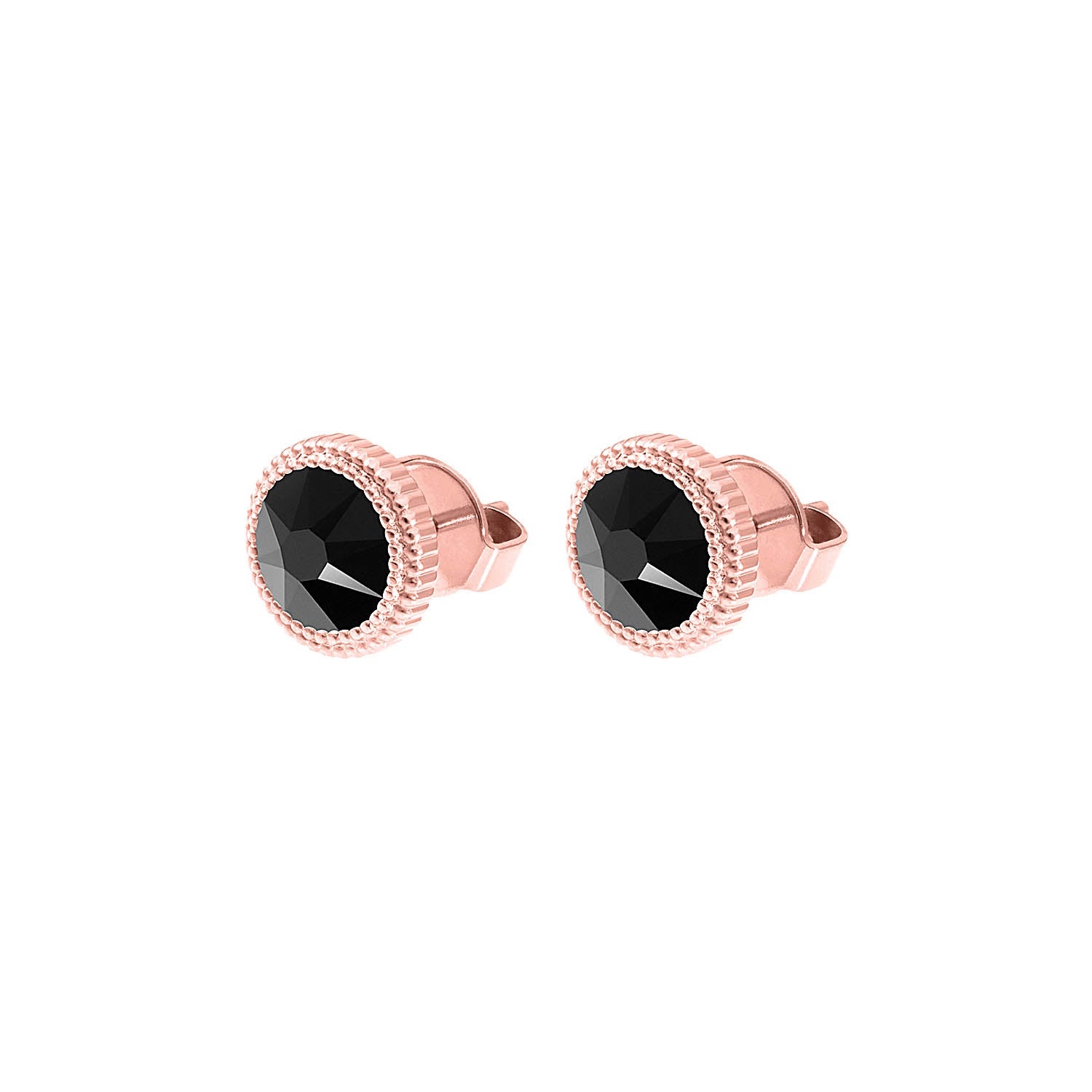 Fabero Flat Ohrstecker 10 mm - Roségold jet