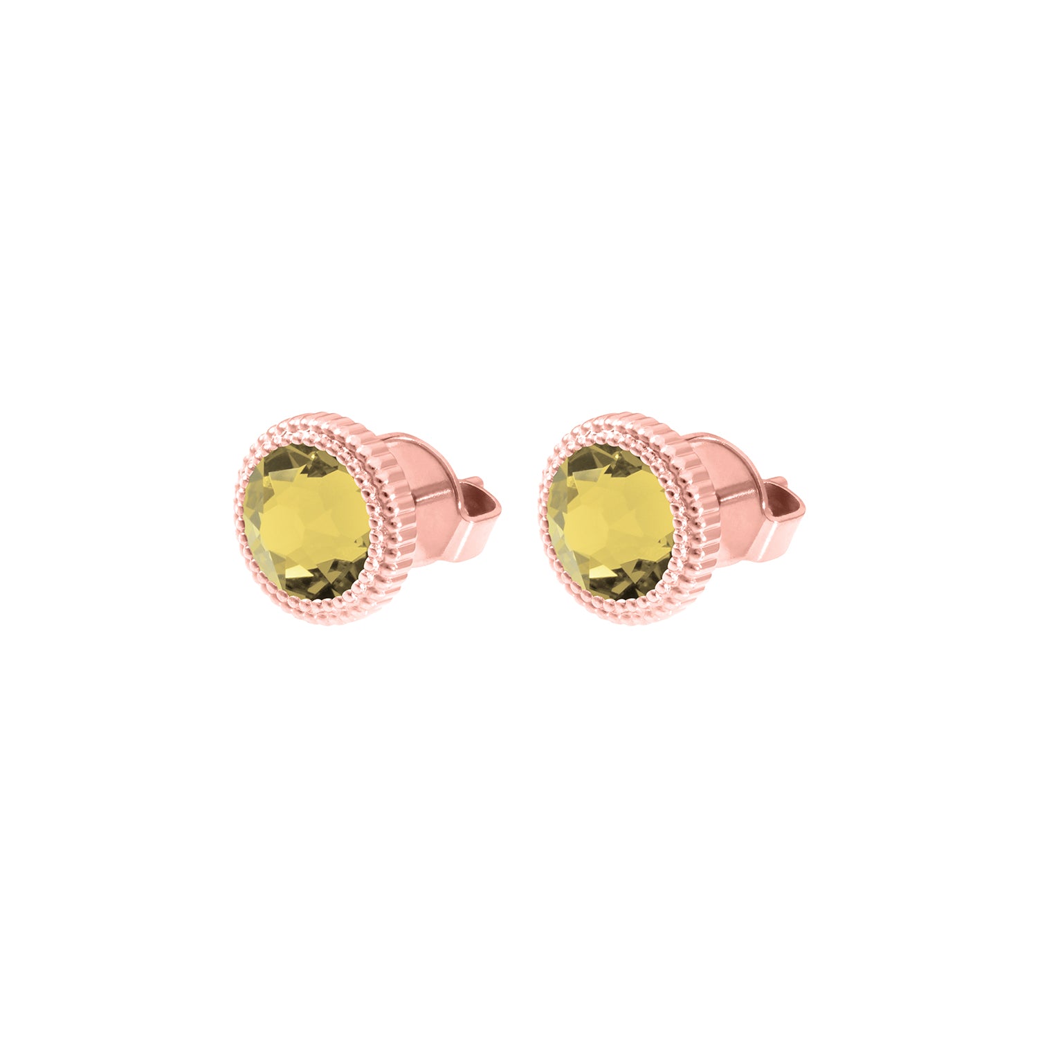 Fabero Flat Ohrstecker 10 mm - Roségold Recreated Dark Jonquil