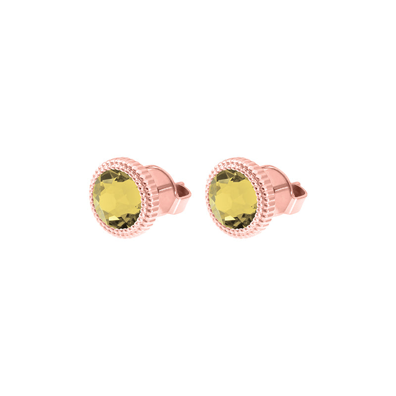 Fabero Flat Ohrstecker 10 mm - Roségold Recreated Dark Jonquil