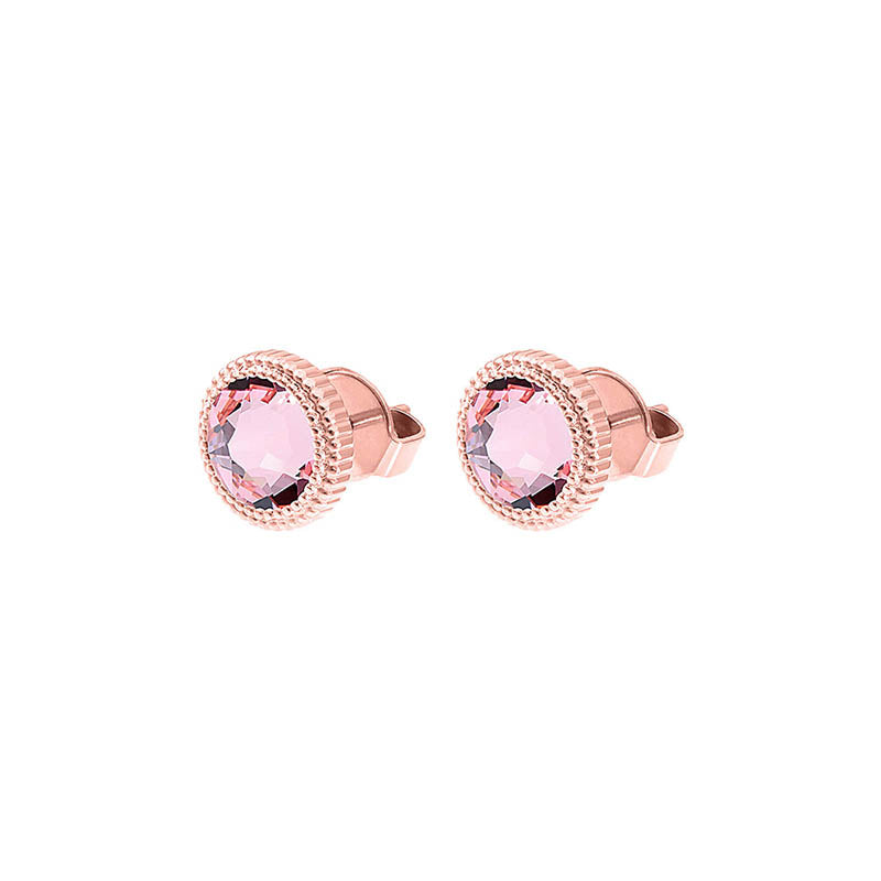 Fabero Flat Ohrstecker 10 mm - Roségold Light Rose