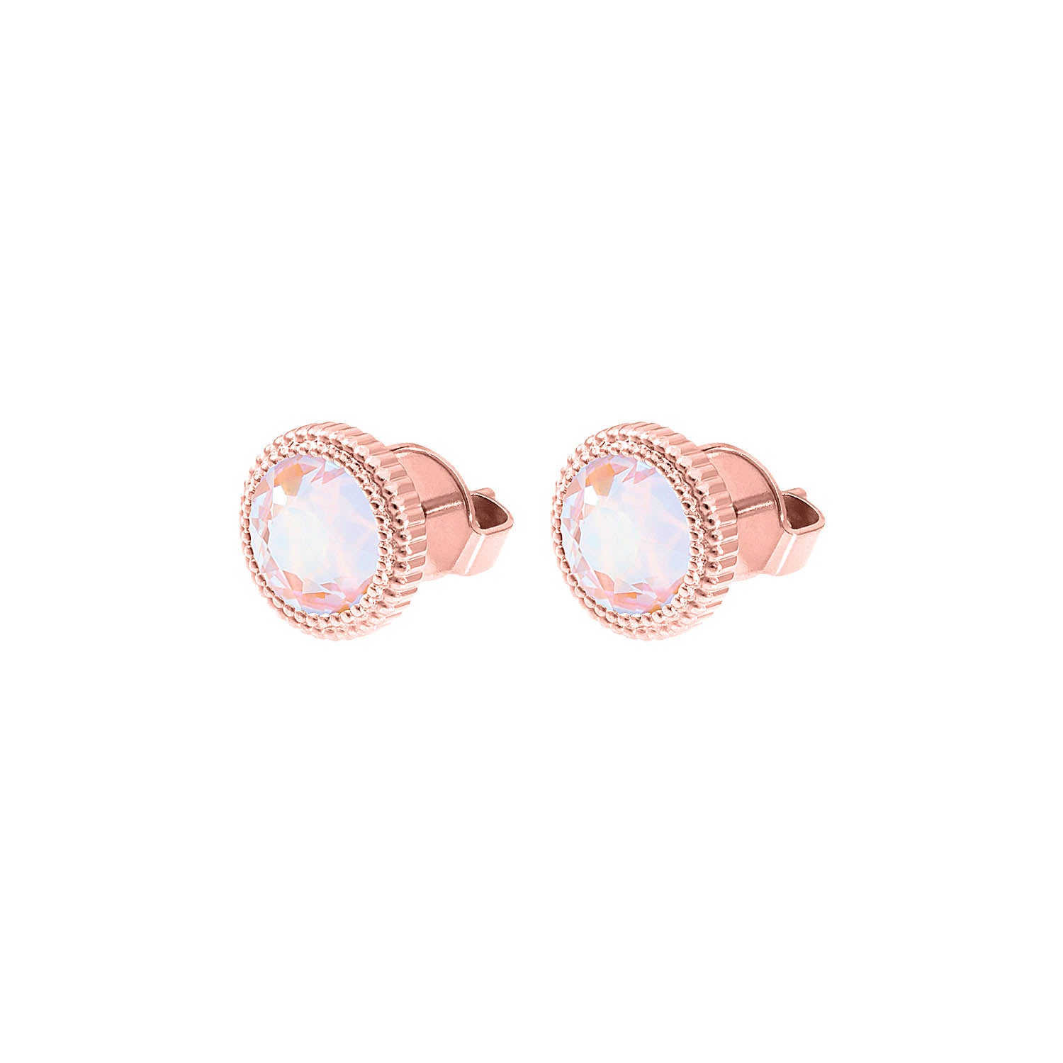 Fabero Flat Ohrstecker 10 mm - Roségold dusty pink delite