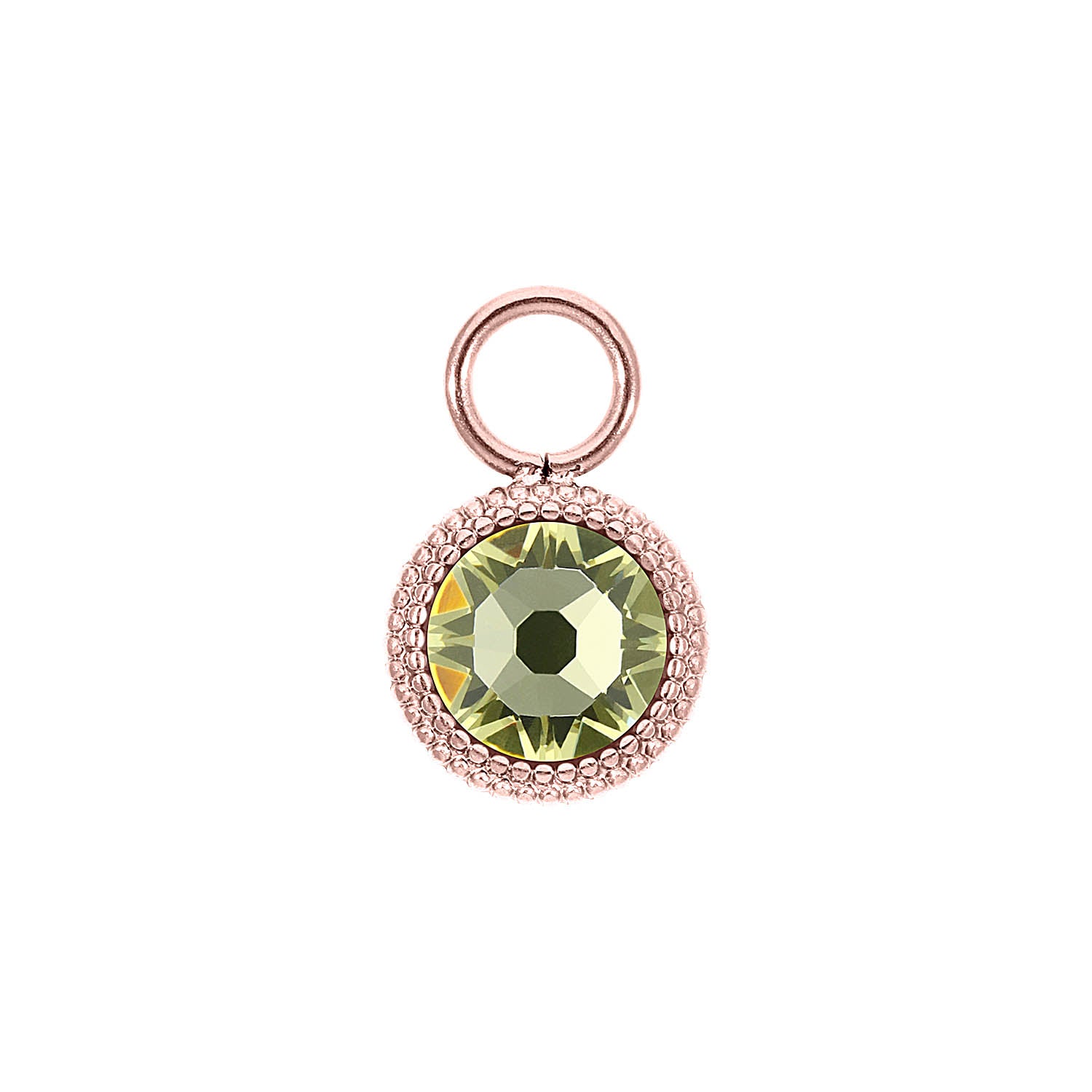 Fabero Flat Charm 10 mm - Roségold Jonquil