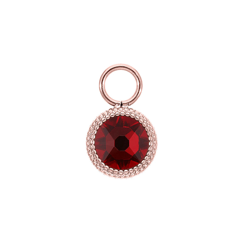 Fabero Flat Charm 10 mm - Roségold Siam