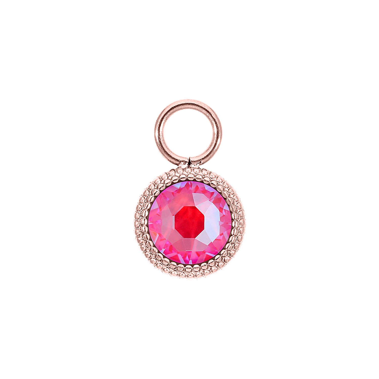Fabero Flat Charm 10 mm - Roségold lotus pink delite