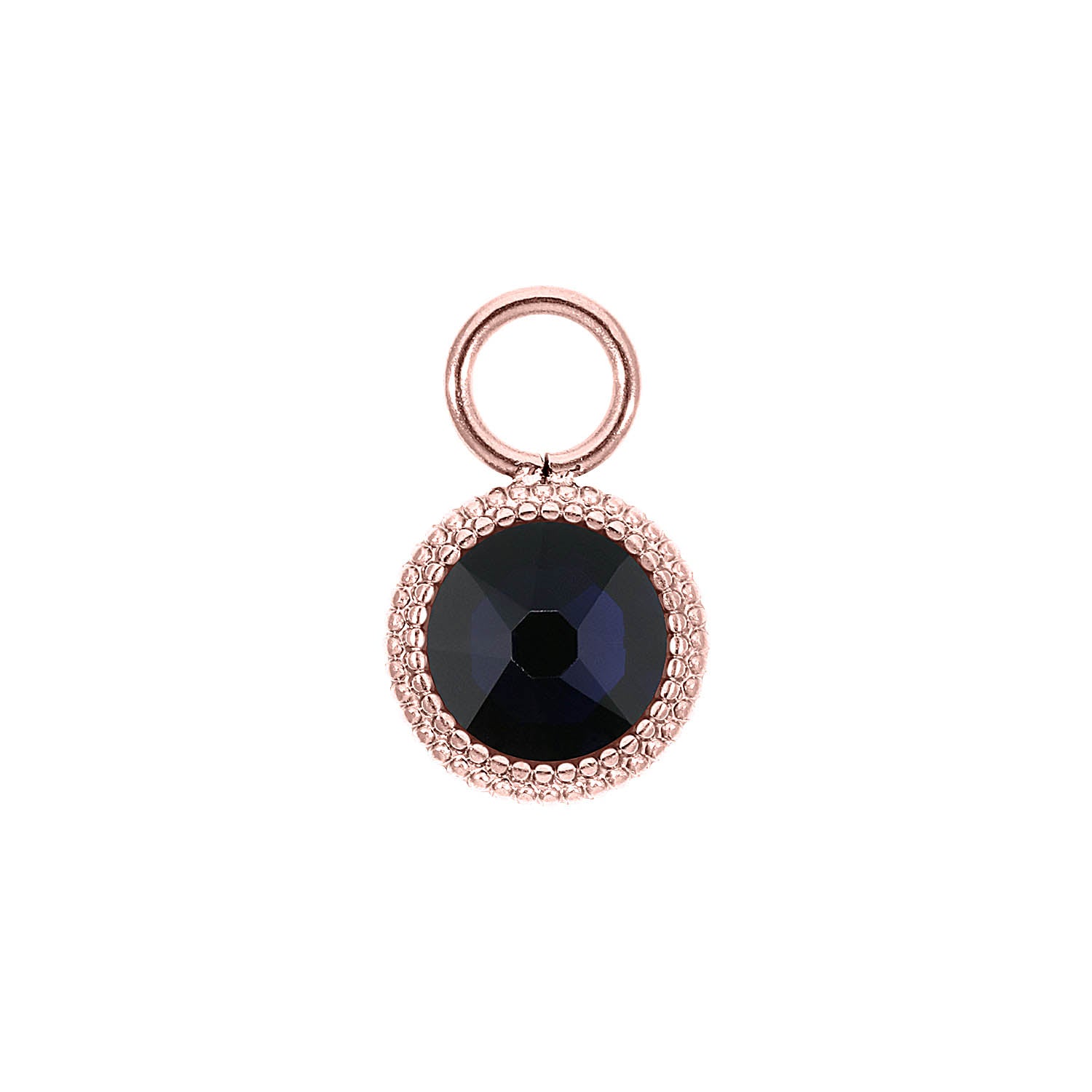Fabero Flat Charm 10 mm - Roségold Dark Indigo
