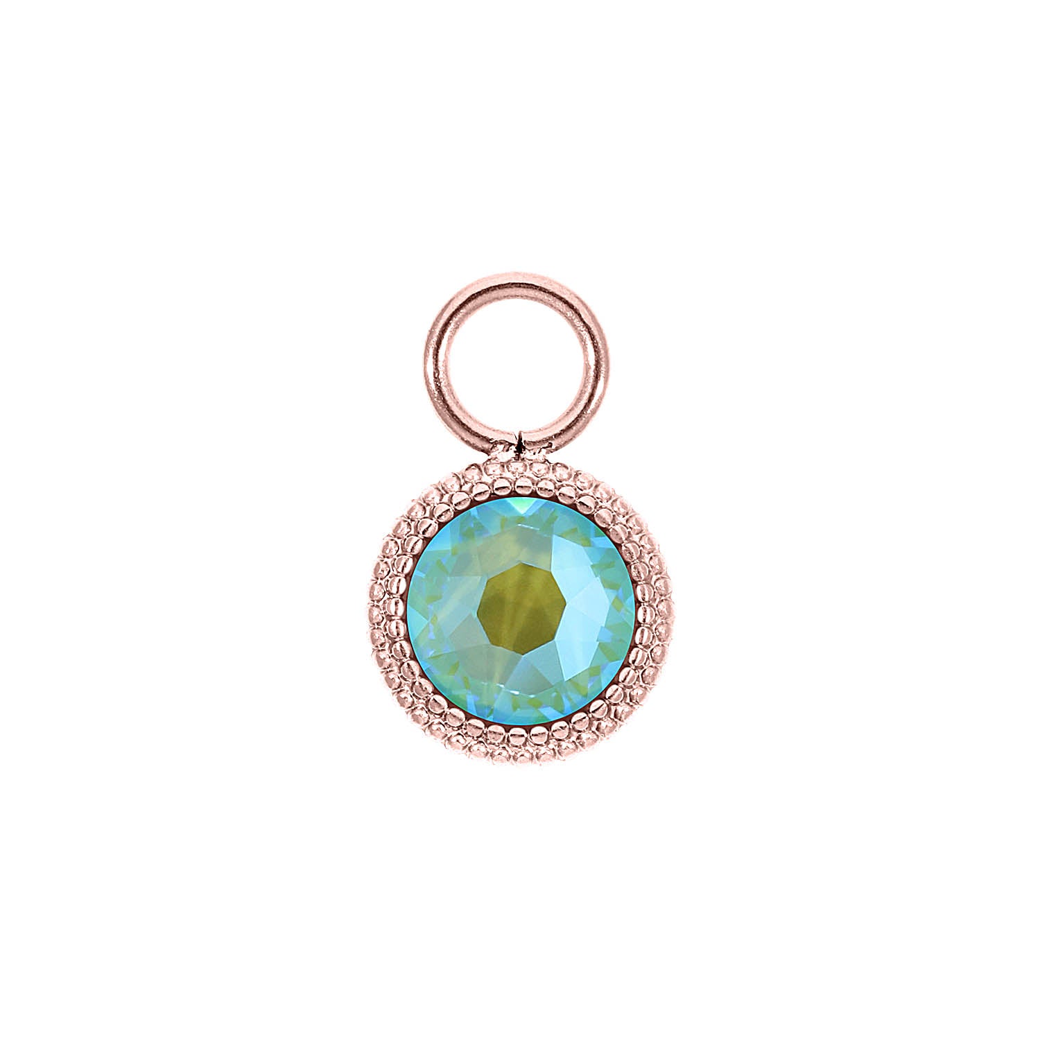 Fabero Flat Charm 10 mm - Roségold silky sage delite