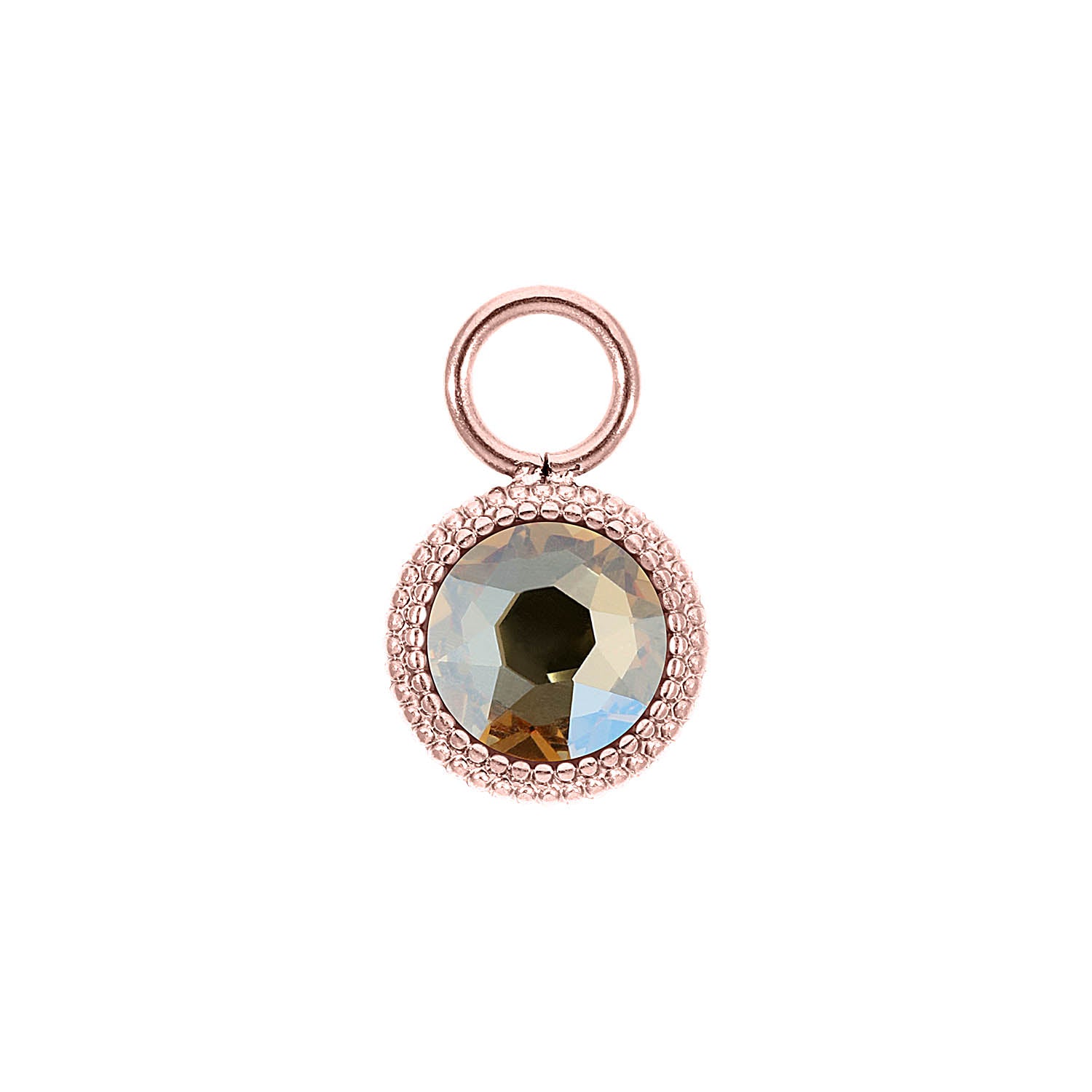 Fabero Flat Charm 10 mm - Roségold golden shadow