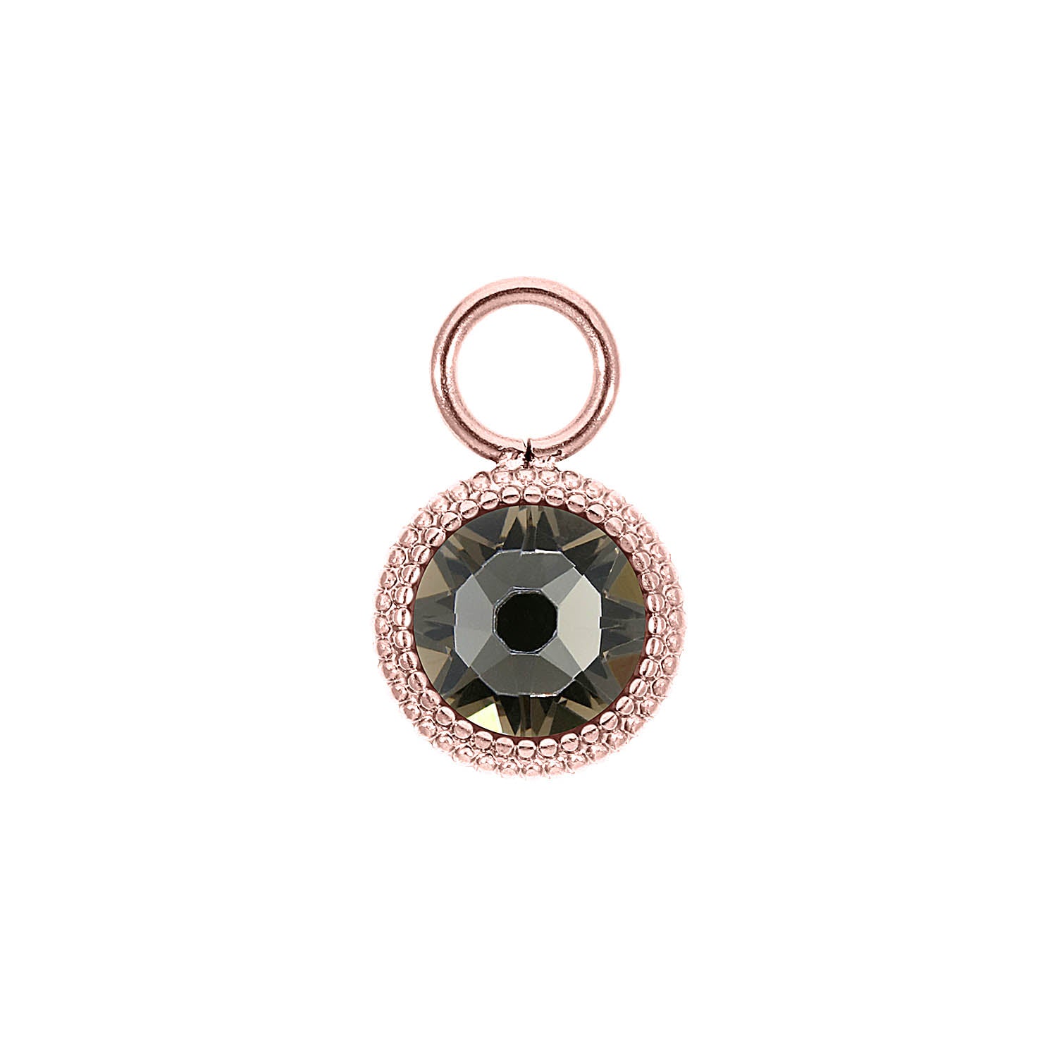 Fabero Flat Charm 10 mm - Roségold Greige