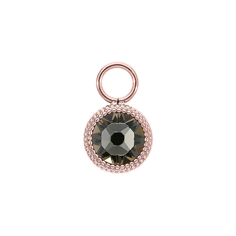 Fabero Flat Charm 10 mm - Roségold Greige