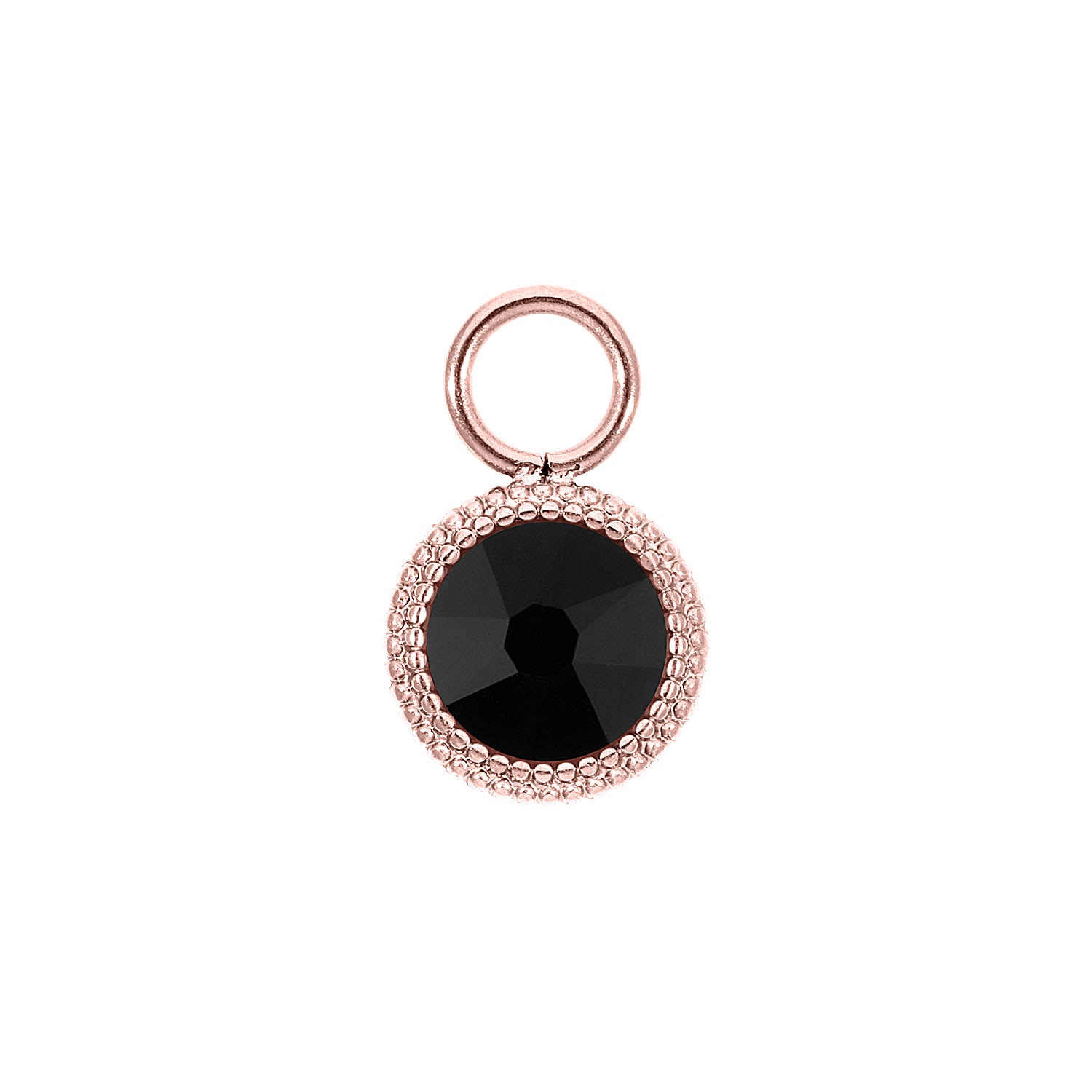 Fabero Flat Charm 10 mm - Roségold jet
