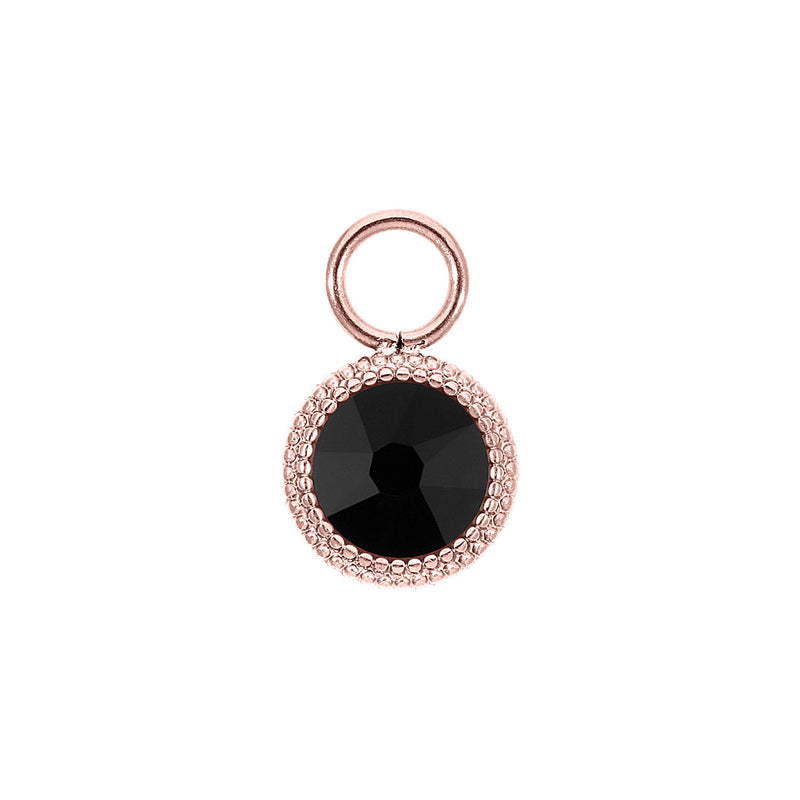 Fabero Flat Charm 10 mm - Roségold jet