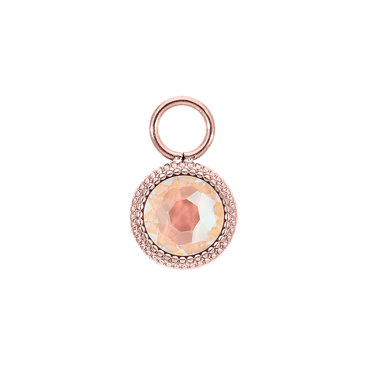 Fabero Flat Charm 10 mm - Roségold ivory cream delite