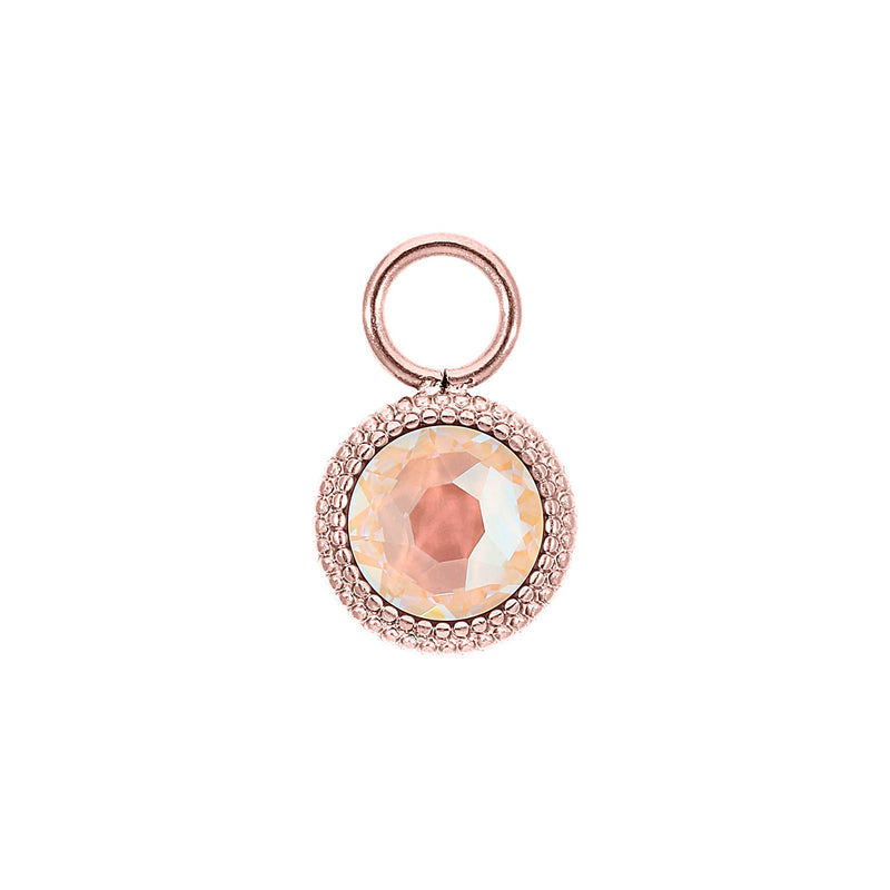Fabero Flat Charm 10 mm - Roségold ivory cream delite