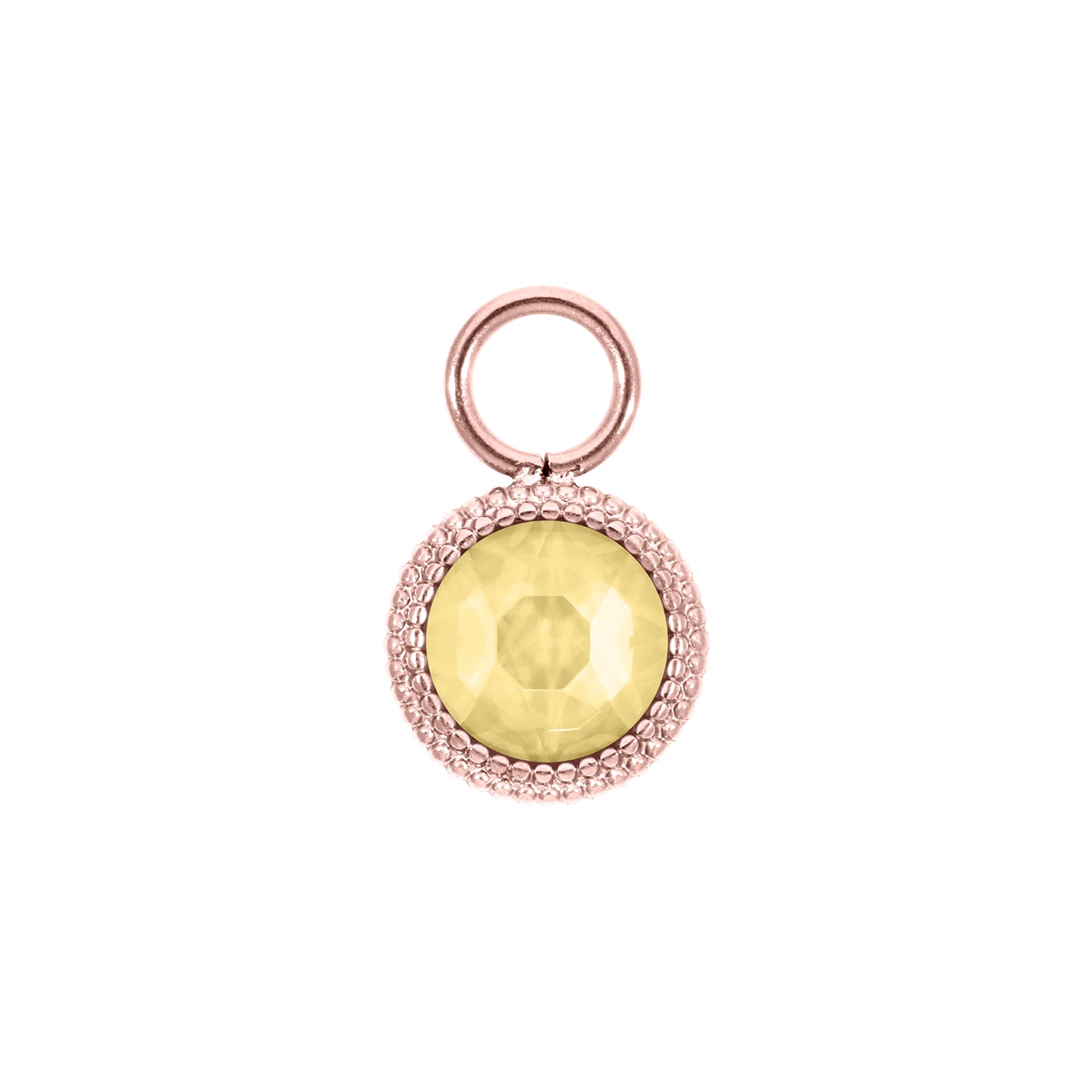 Fabero Flat Charm 10 mm - Roségold Recreated Dark Jonquil