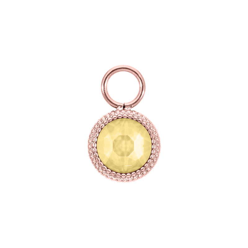 Fabero Flat Charm 10 mm - Roségold Recreated Dark Jonquil