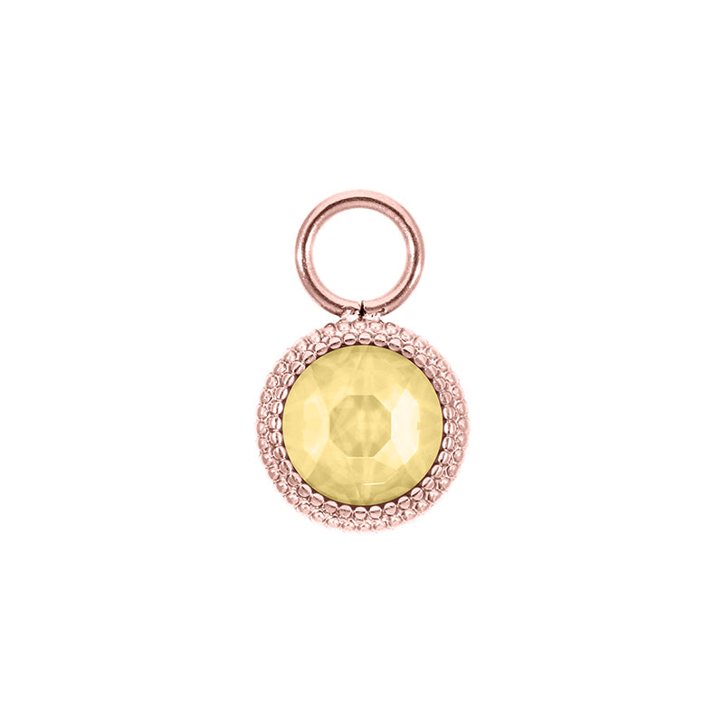 Fabero Flat Charm 10 mm - Roségold Recreated Dark Jonquil