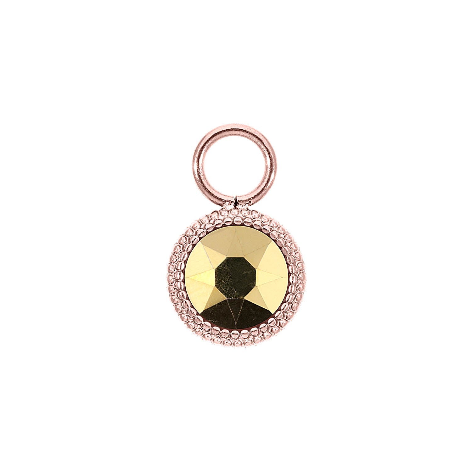 Fabero Flat Charm 10 mm - Rose Gold