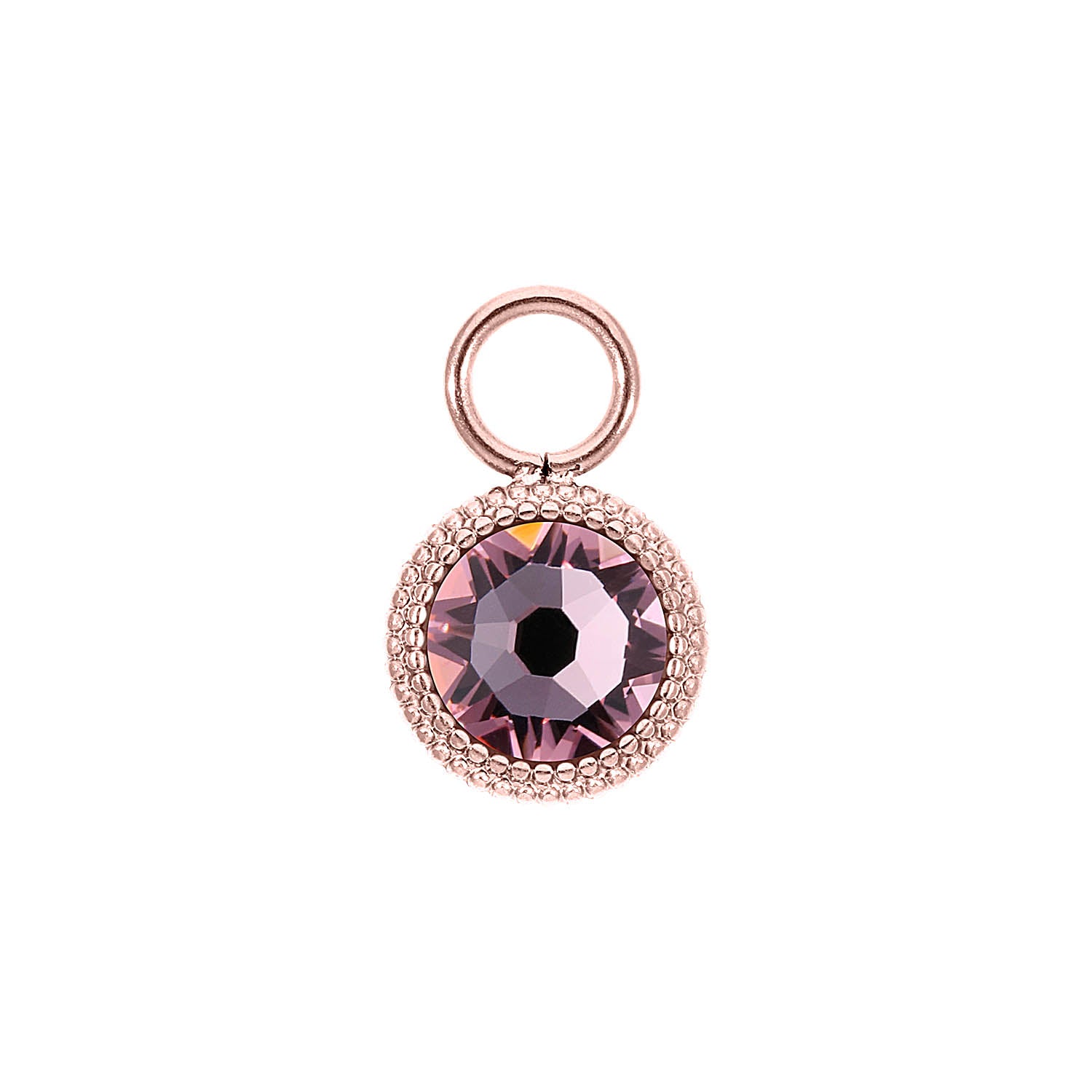 Fabero Flat Charm 10 mm - Roségold Light Rose