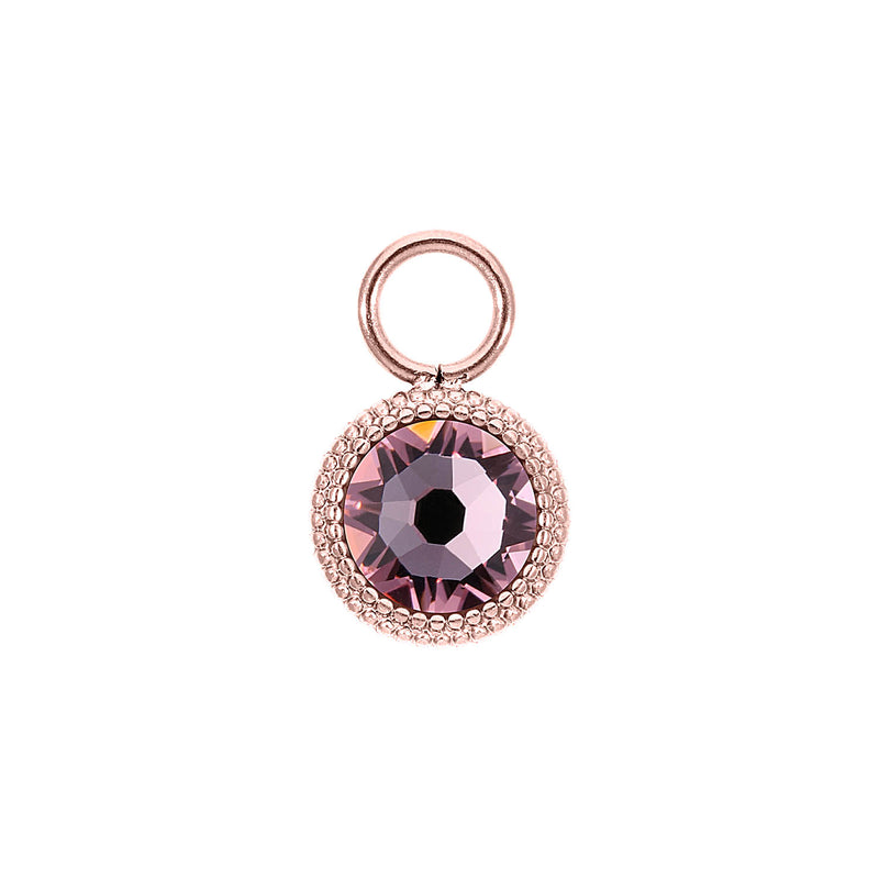 Fabero Flat Charm 10 mm - Roségold Light Rose