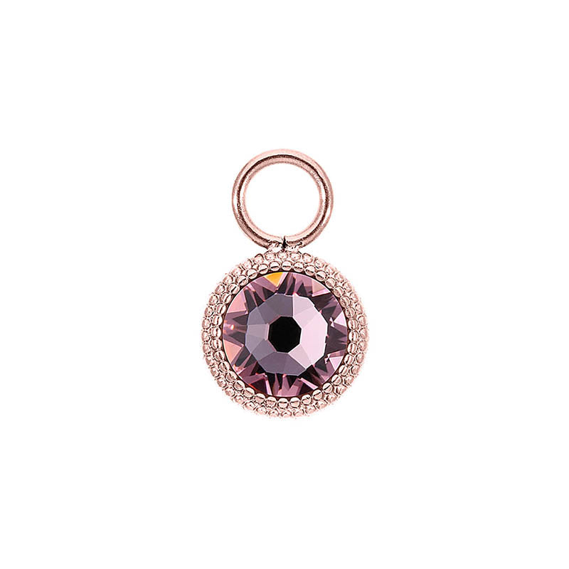 Fabero Flat Charm 10 mm - Roségold Light Rose