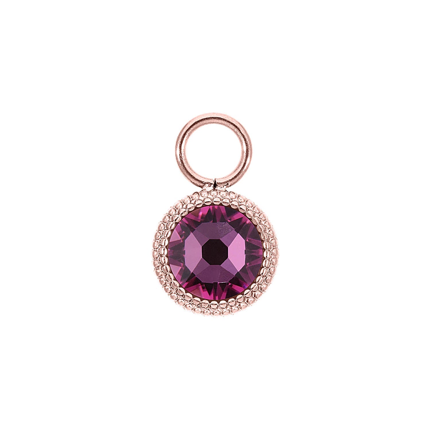 Fabero Flat Charm 10 mm - Rose Gold